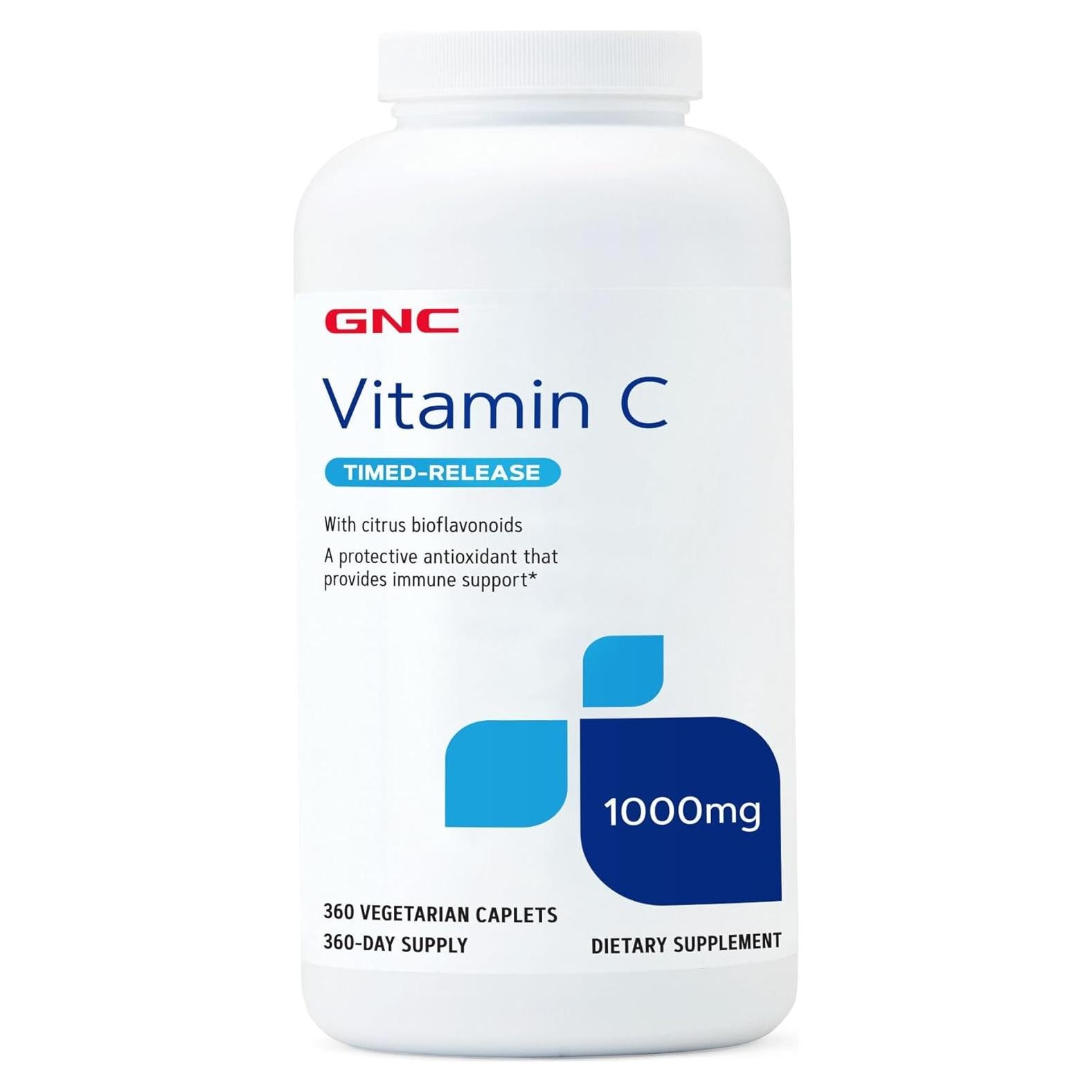 Suplemento de Vitamina C 1000mg GNC, Liberación Prolongada, 360 Caplets