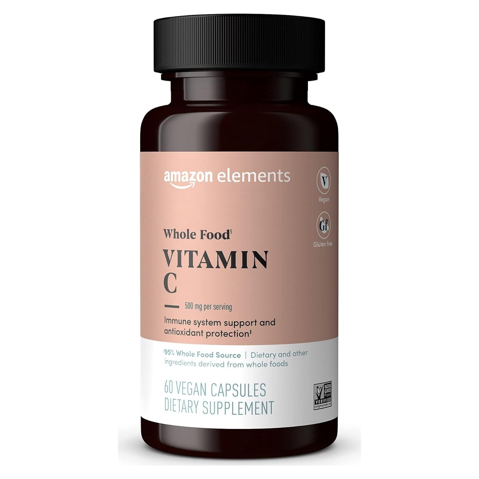 Vitamina C de Alimentos Integrales Amazon Elements 60 Cápsulas