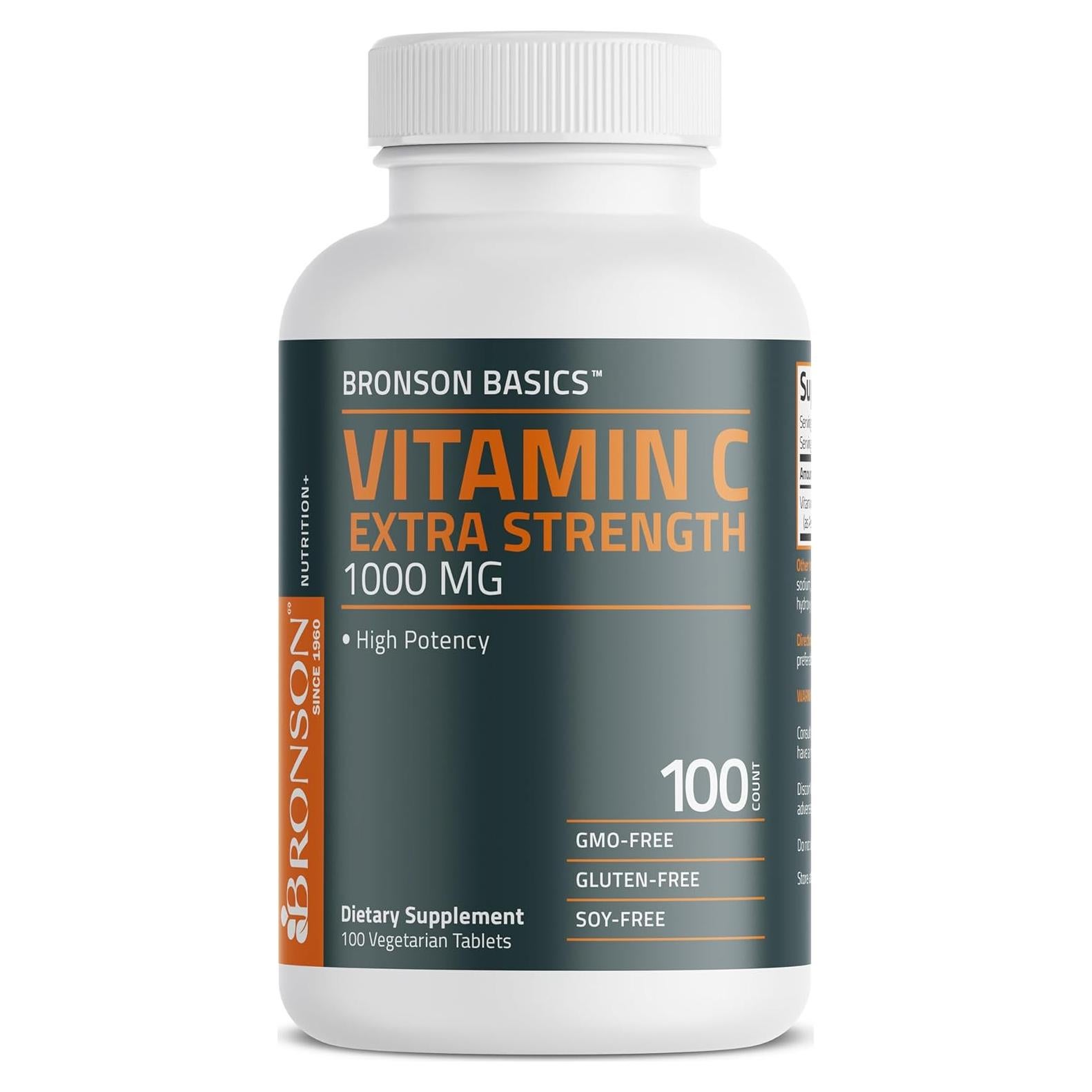 Vitamina C 1000mg Bronson - 100 Tabletas Vegetarianas