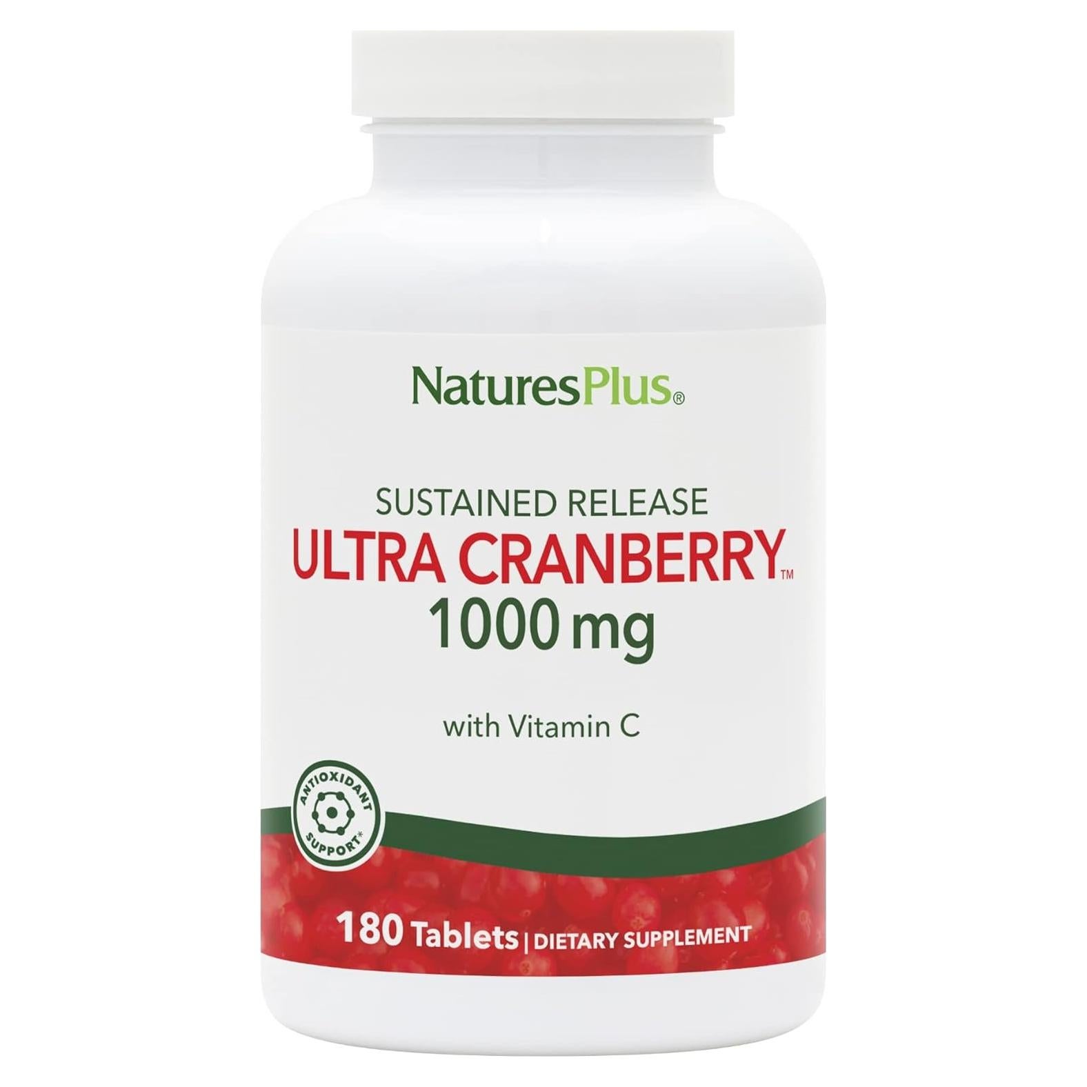 Suplemento Natures Plus Ultra Arándano 1000 mg - 180 Tabletas Vegetarianas