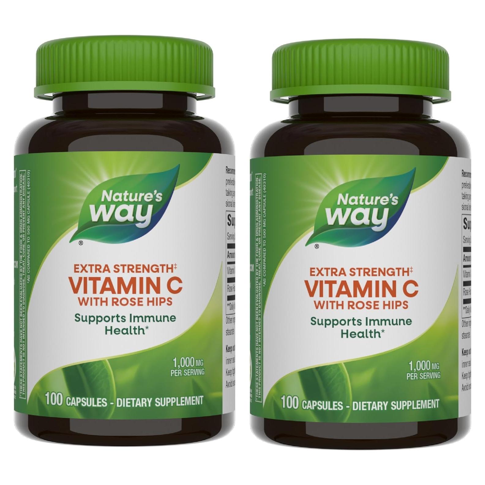 Vitamina C Extra Fuerte Nature's Way 1000 mg con Rosa Mosqueta