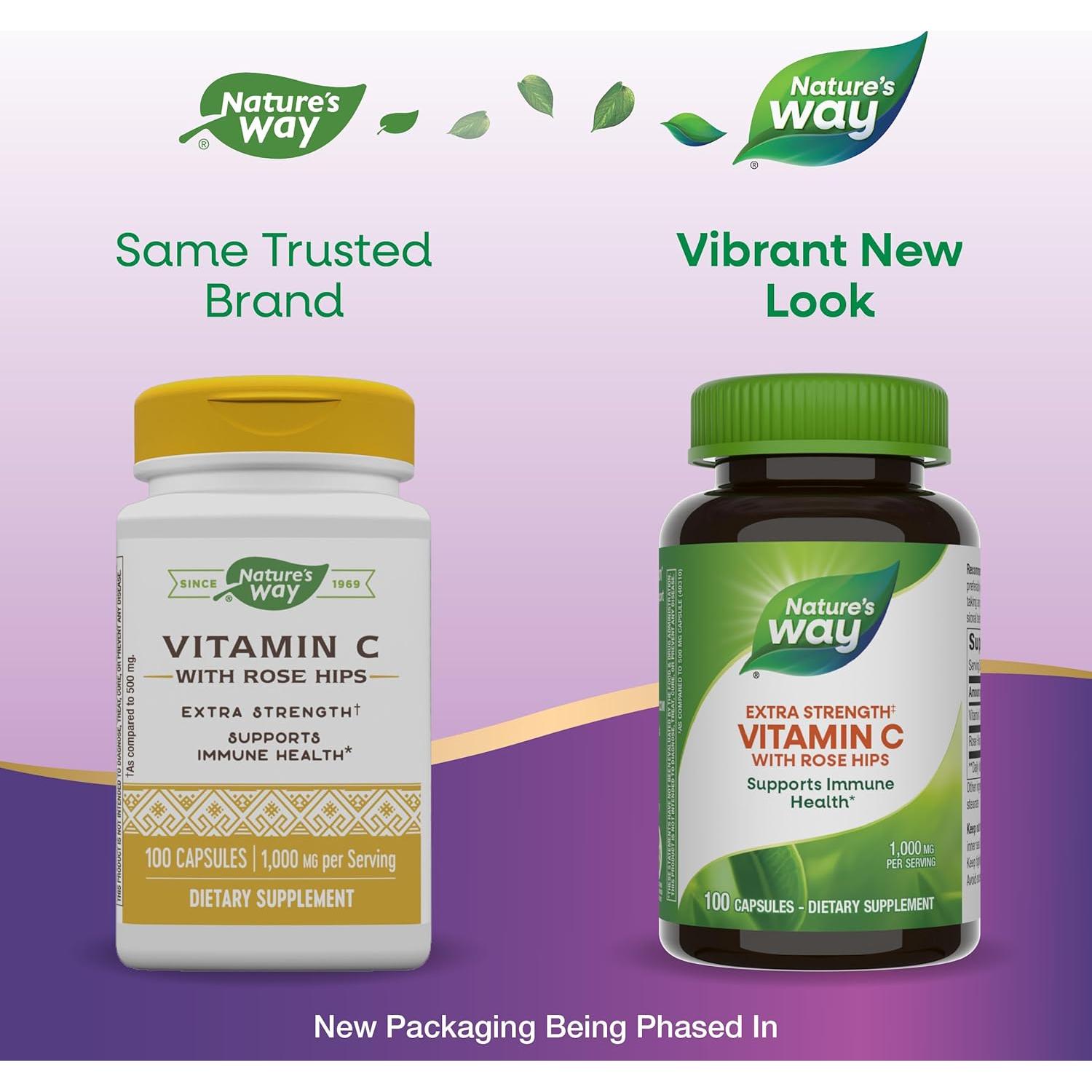 Vitamina C Extra Fuerte Nature's Way 1000 mg con Rosa Mosqueta