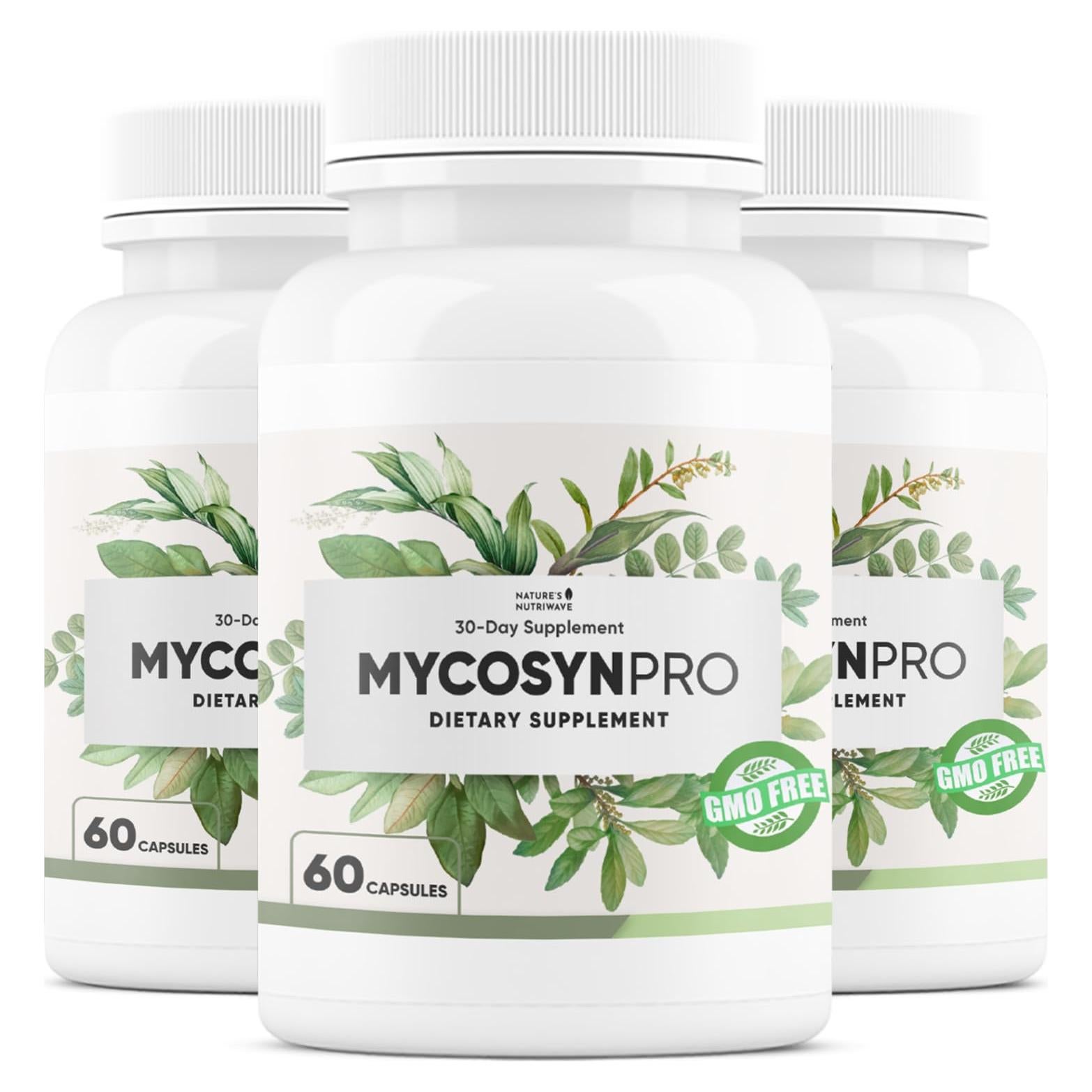 Suplemento Natural Mycosyn Pro - 60 Cápsulas de Vitamina C, Folato y Biotina