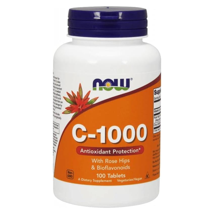 Vitamina C-1000 NOW Foods - 100 Cápsulas Veganas