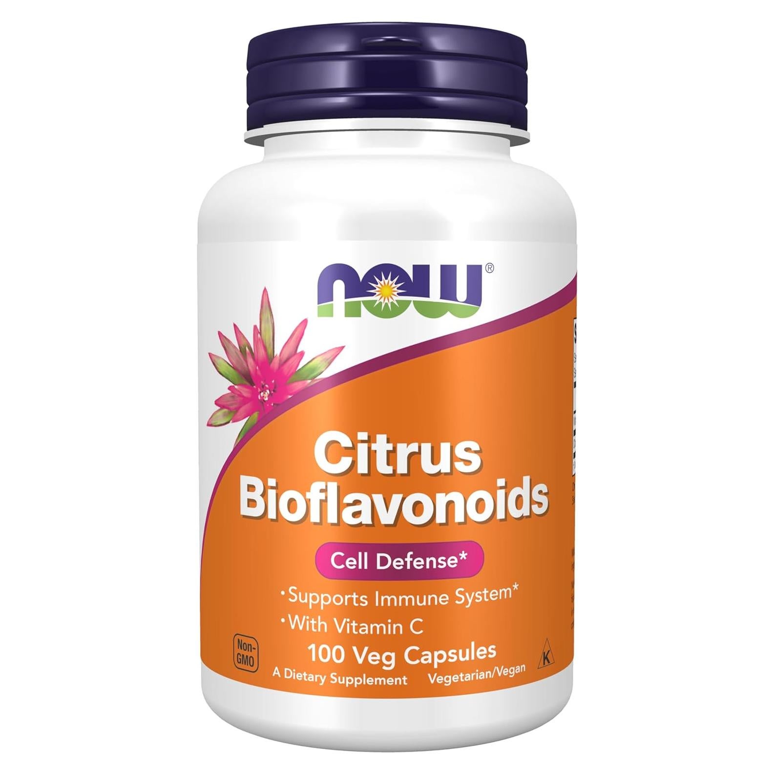 NOW Bioflavonoides Cítricos 700mg con Vitamina C - 100 Cápsulas