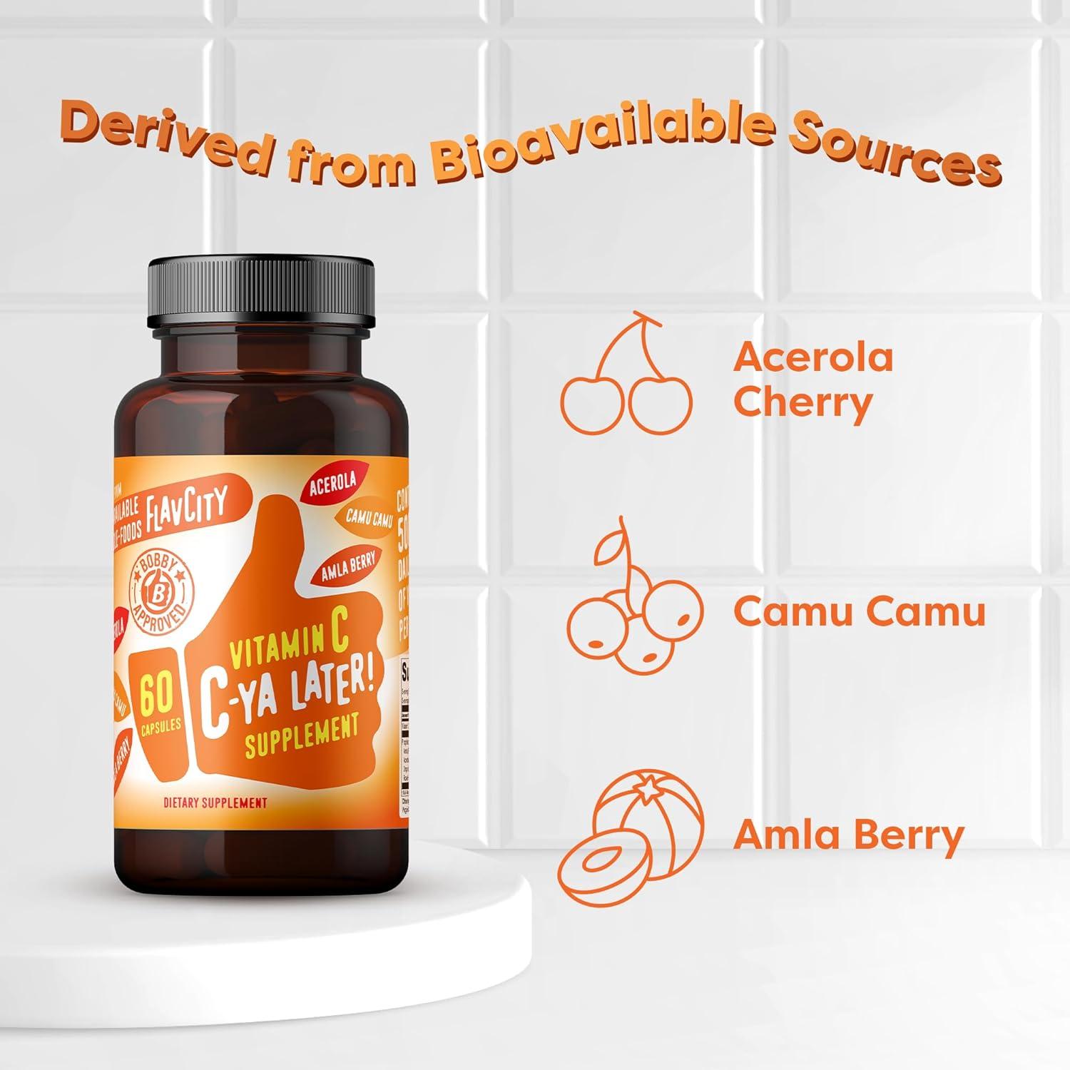 Suplemento Vitamina C FlavCity C-Ya Later! 60 Cápsulas