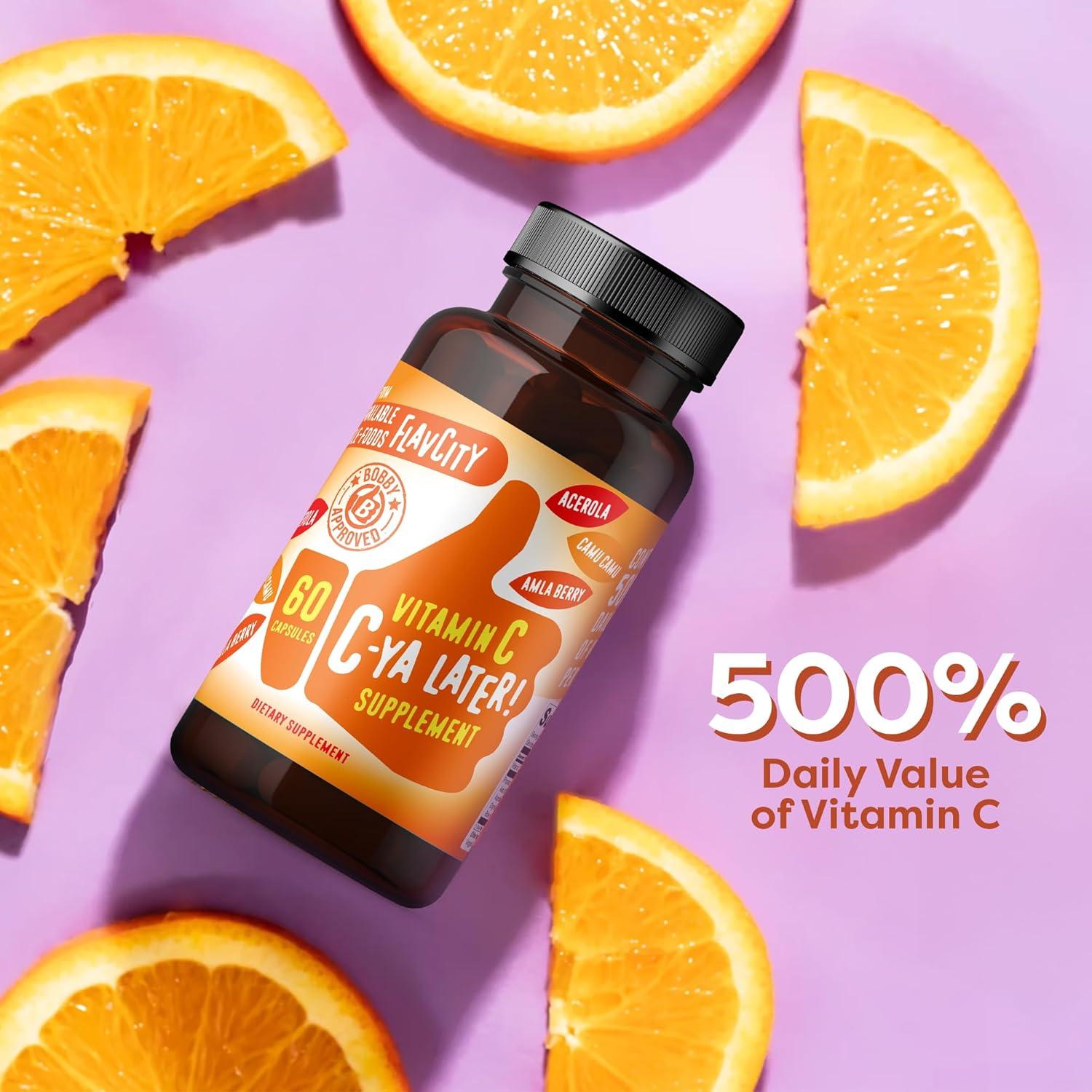 Suplemento Vitamina C FlavCity C-Ya Later! 60 Cápsulas