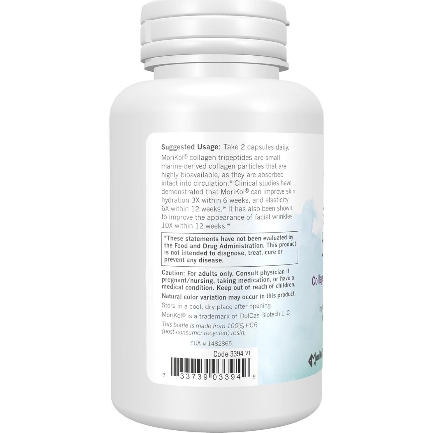 Suplemento de Colágeno Marino NOW 60 Cápsulas con Vitamina C