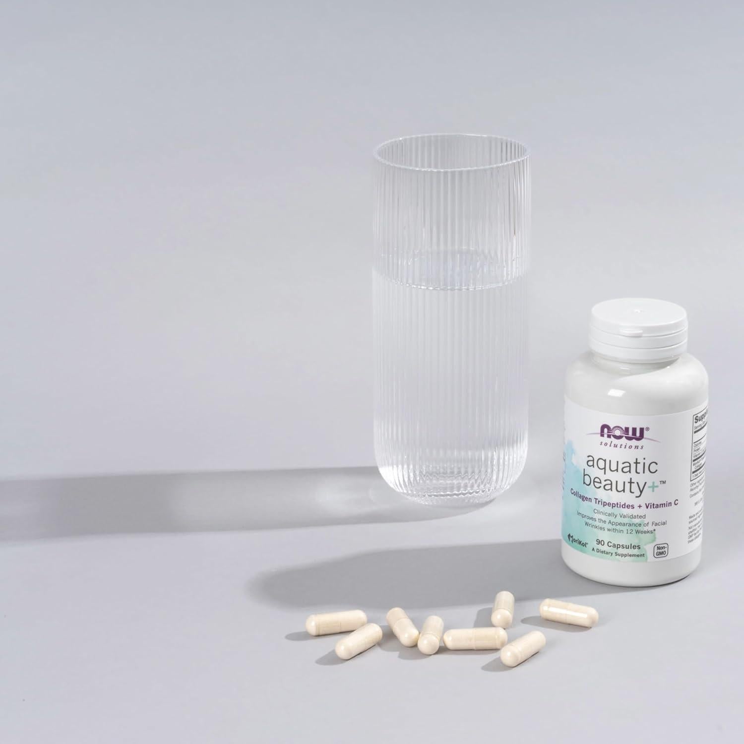 Suplemento de Colágeno Marino NOW 60 Cápsulas con Vitamina C