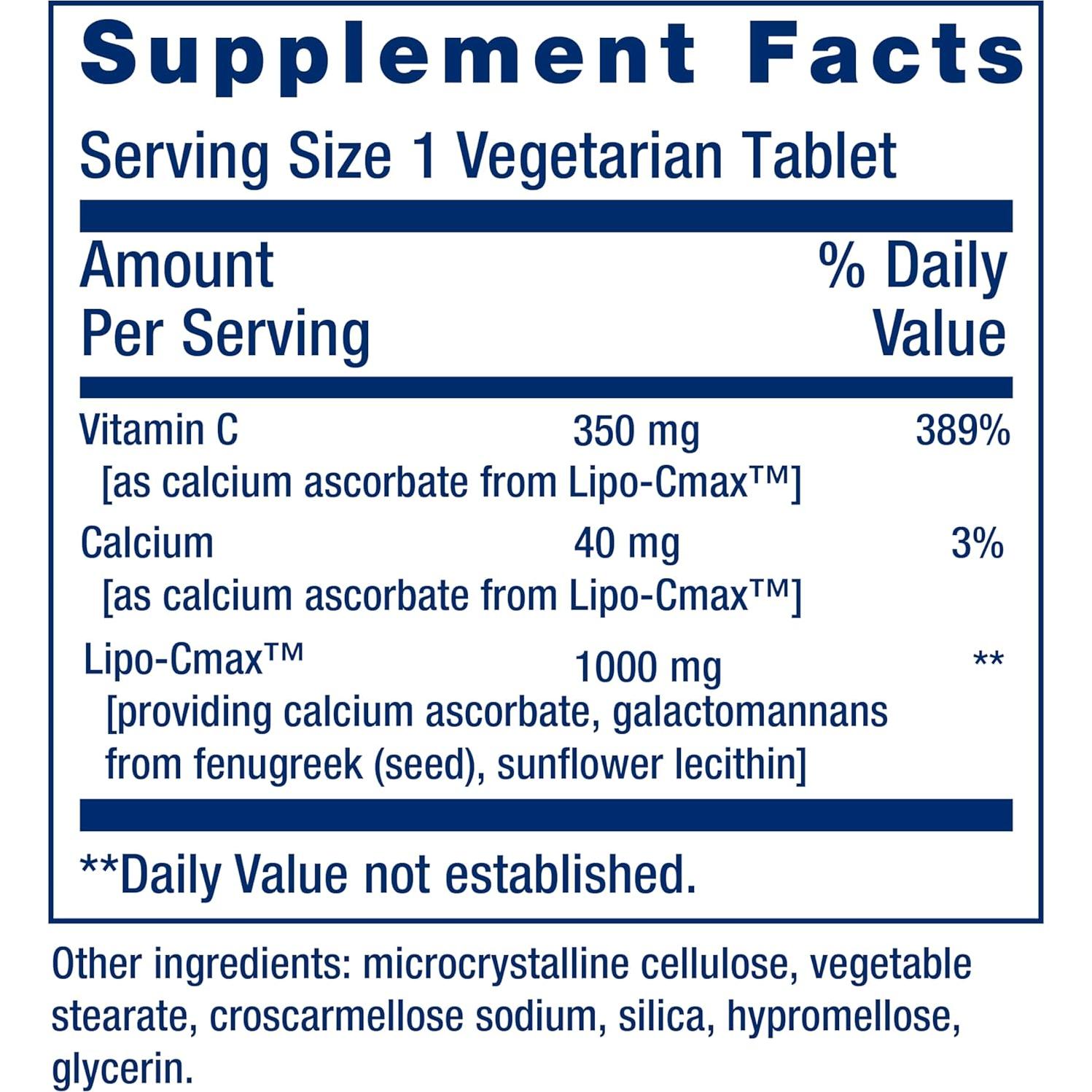 Vitamina C Liposomal 24 Horas Life Extension 60 Tabletas