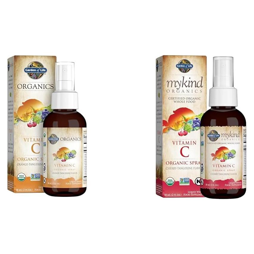 Spray de Vitamina C Orgánica Garden of Life 60ml - Naranja y Cereza
