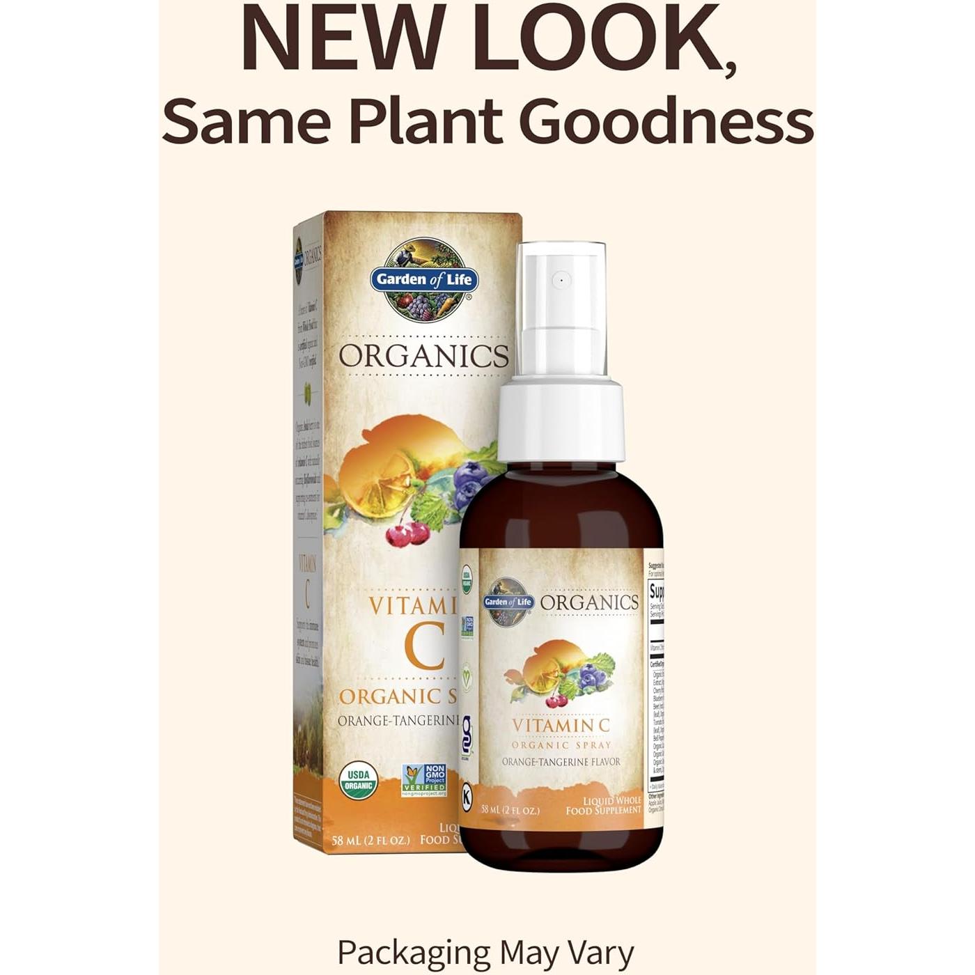 Spray de Vitamina C Orgánica Garden of Life 60ml - Naranja y Cereza