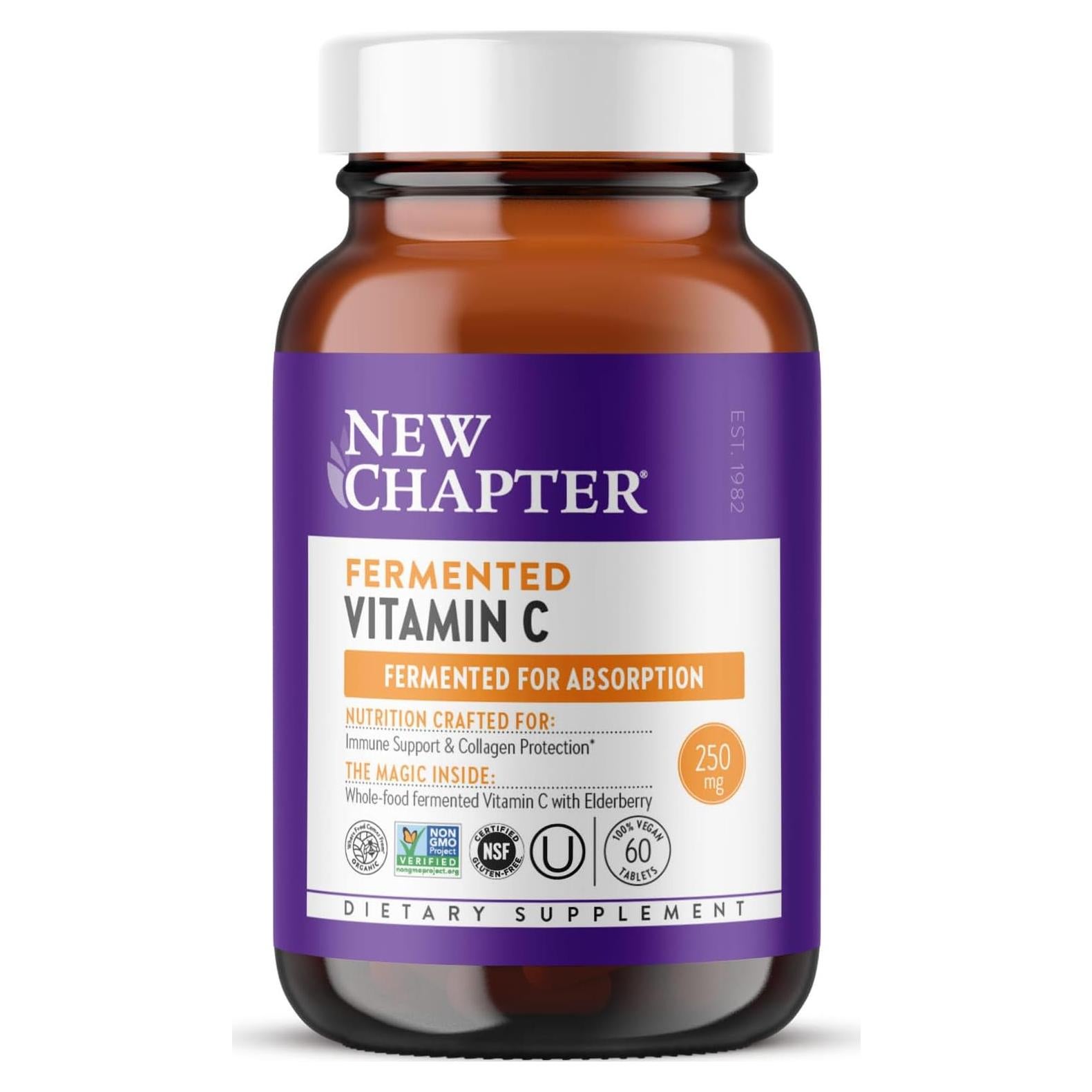 Vitamina C Fermentada Nueva Capítulo 60 Tabletas Inmunidad