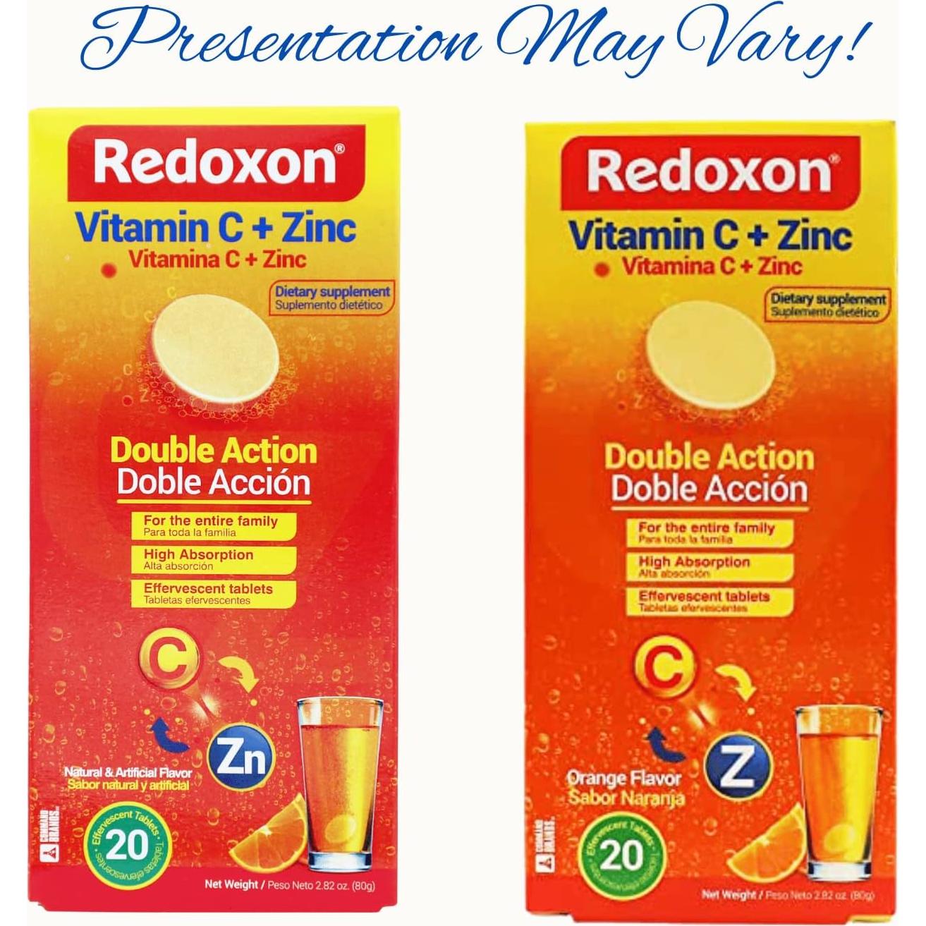 Redoxon Vitamina C + Zinc Efervescente 20 Tabletas 80g