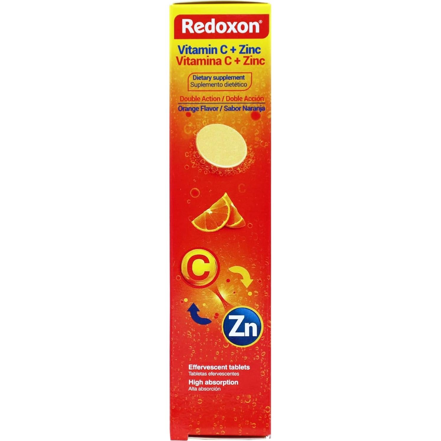 Redoxon Vitamina C + Zinc Efervescente 20 Tabletas 80g