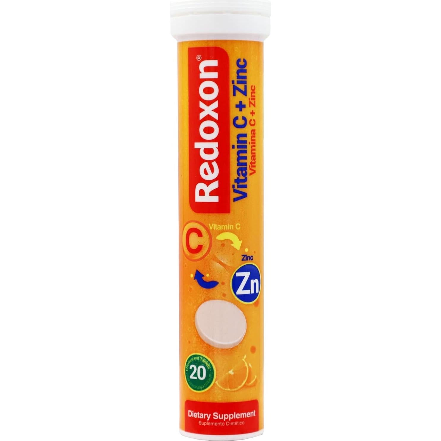 Redoxon Vitamina C + Zinc Efervescente 20 Tabletas 80g