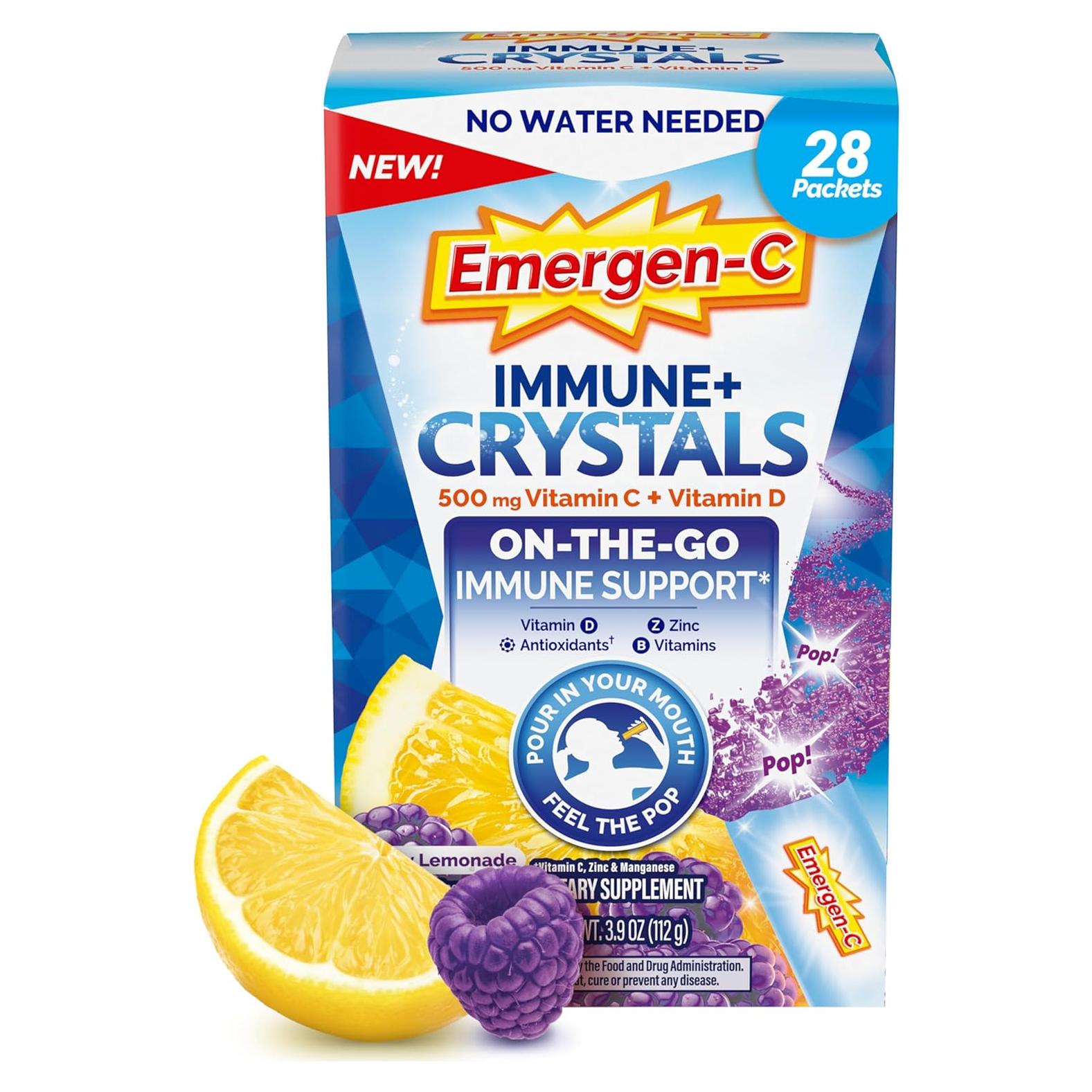 Emergen-C Inmunidad Plus Cristales 28 Stick Limonada de Baya