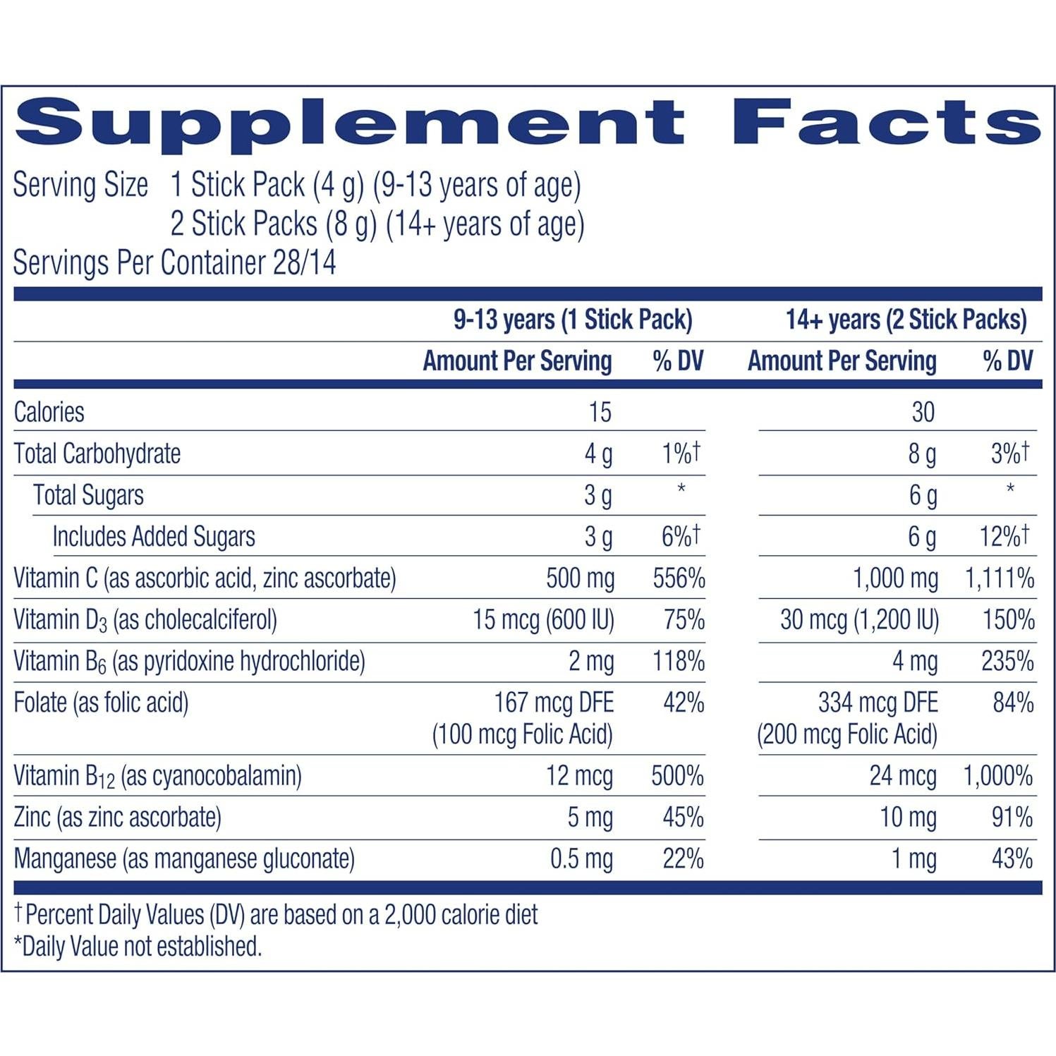 Emergen-C Inmunidad Plus Cristales 28 Stick Limonada de Baya