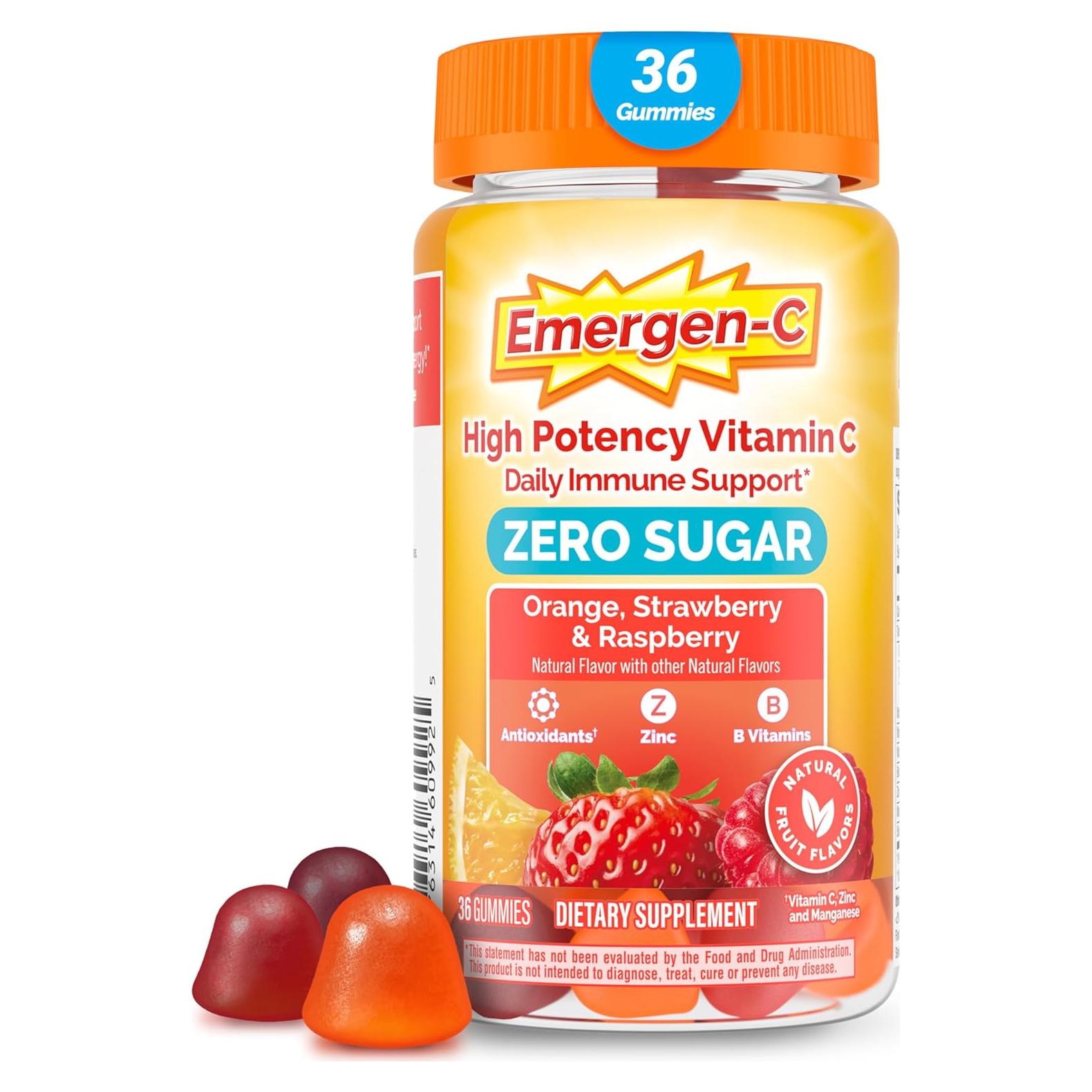 Gomas para Adultos Emergen-C Sin Azúcar 36 Unidades 250 mg Vitamina C