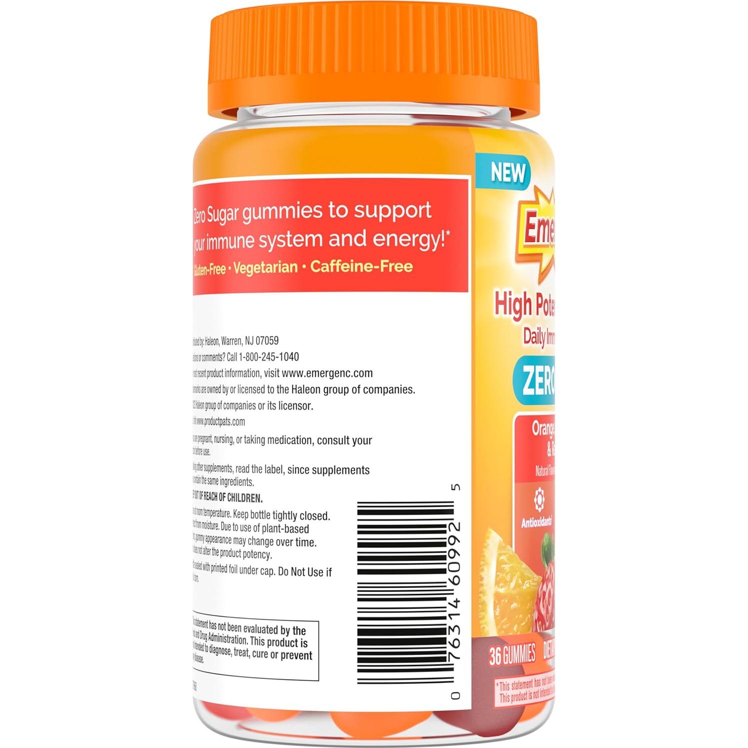 Gomas para Adultos Emergen-C Sin Azúcar 36 Unidades 250 mg Vitamina C