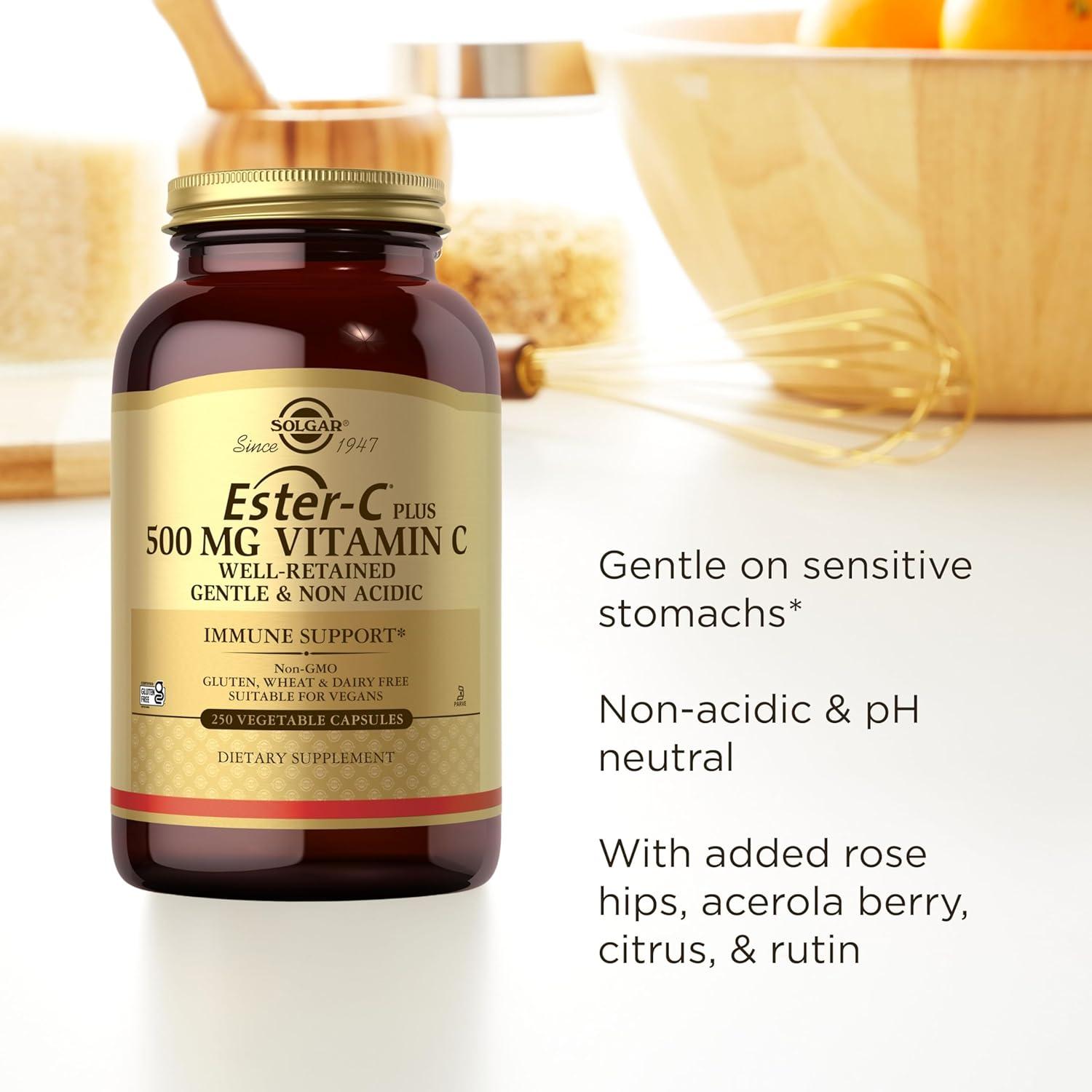 Solgar Ester-C Plus 500 mg Vitamina C 100 Cápsulas Vegetales