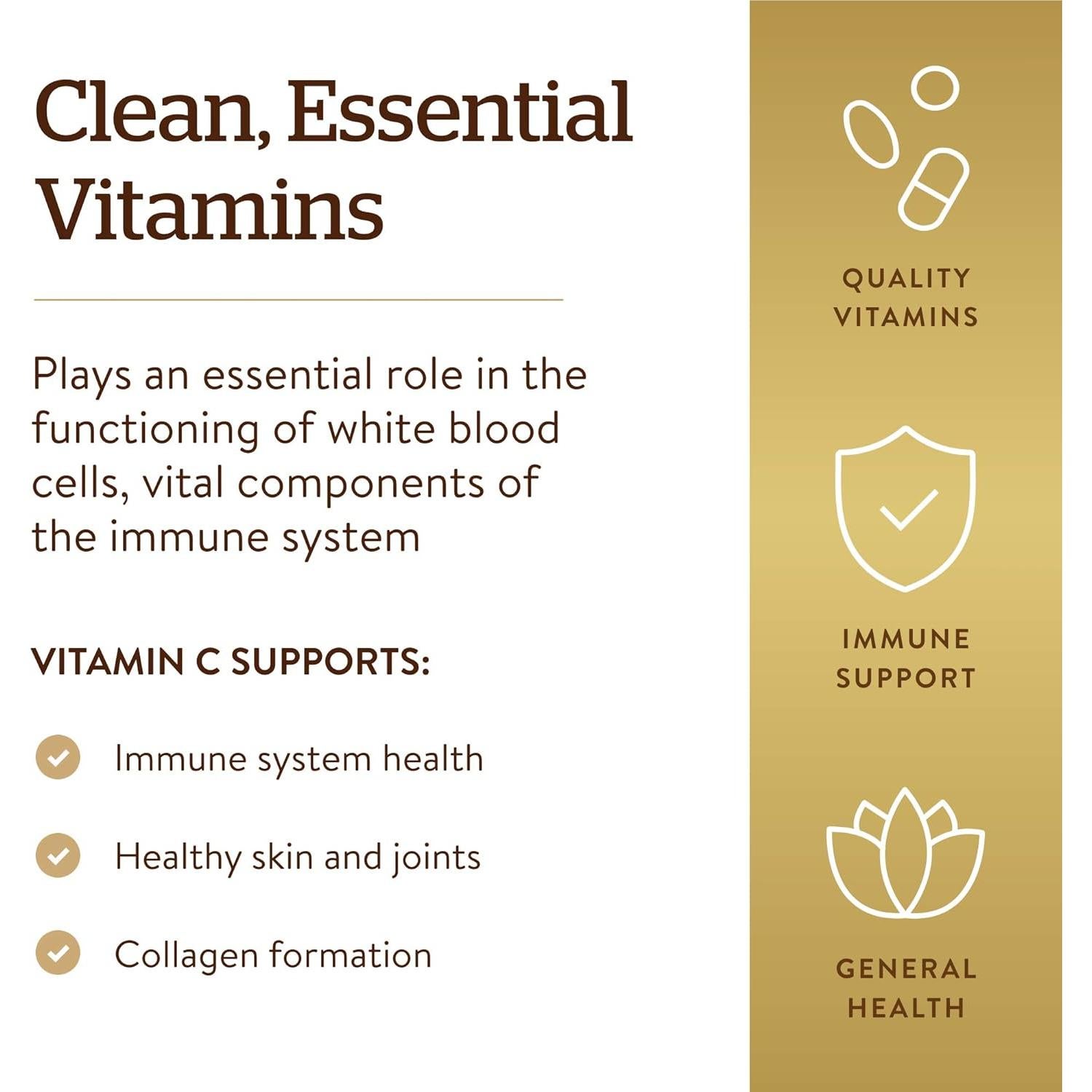 Vitamina C 1000 mg Solgar - 90 Tabletas Antioxidante Vegano