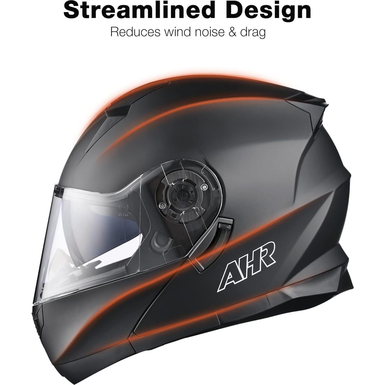 Casco Modular AHR RUN-M1 Azul - Doble Visor y Abatible