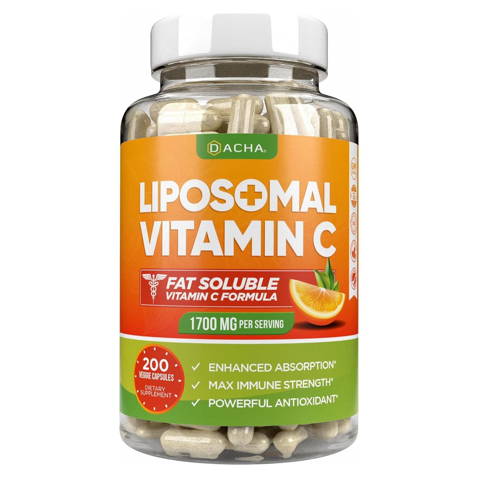 Vitamina C Liposomal DACHA 1700mg - 200 Cápsulas Veganas