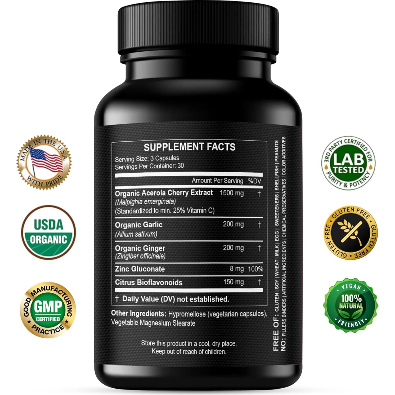 Vitamina C Acerola Orgánica HCL - Alta Absorción 100g