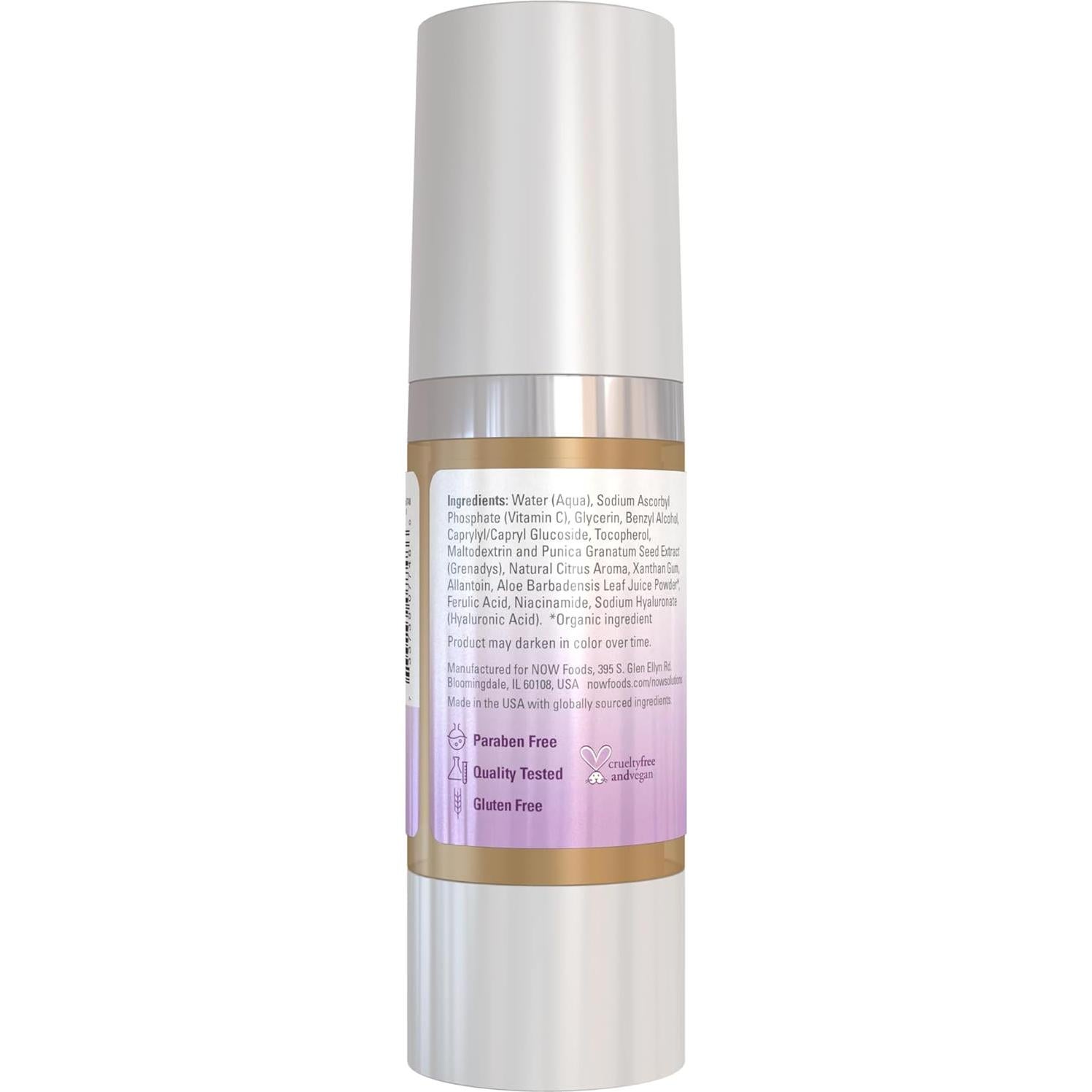 Suero de Vitamina C Plus Ácido Ferúlico NOW Foods 29.57 ml