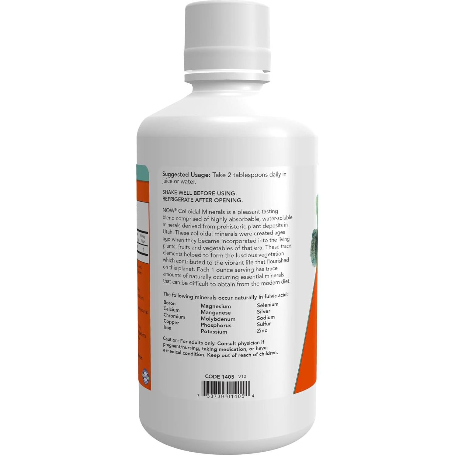 Minerales Coloidales Líquidos NOW Foods 32 Oz - Derivados de Plantas