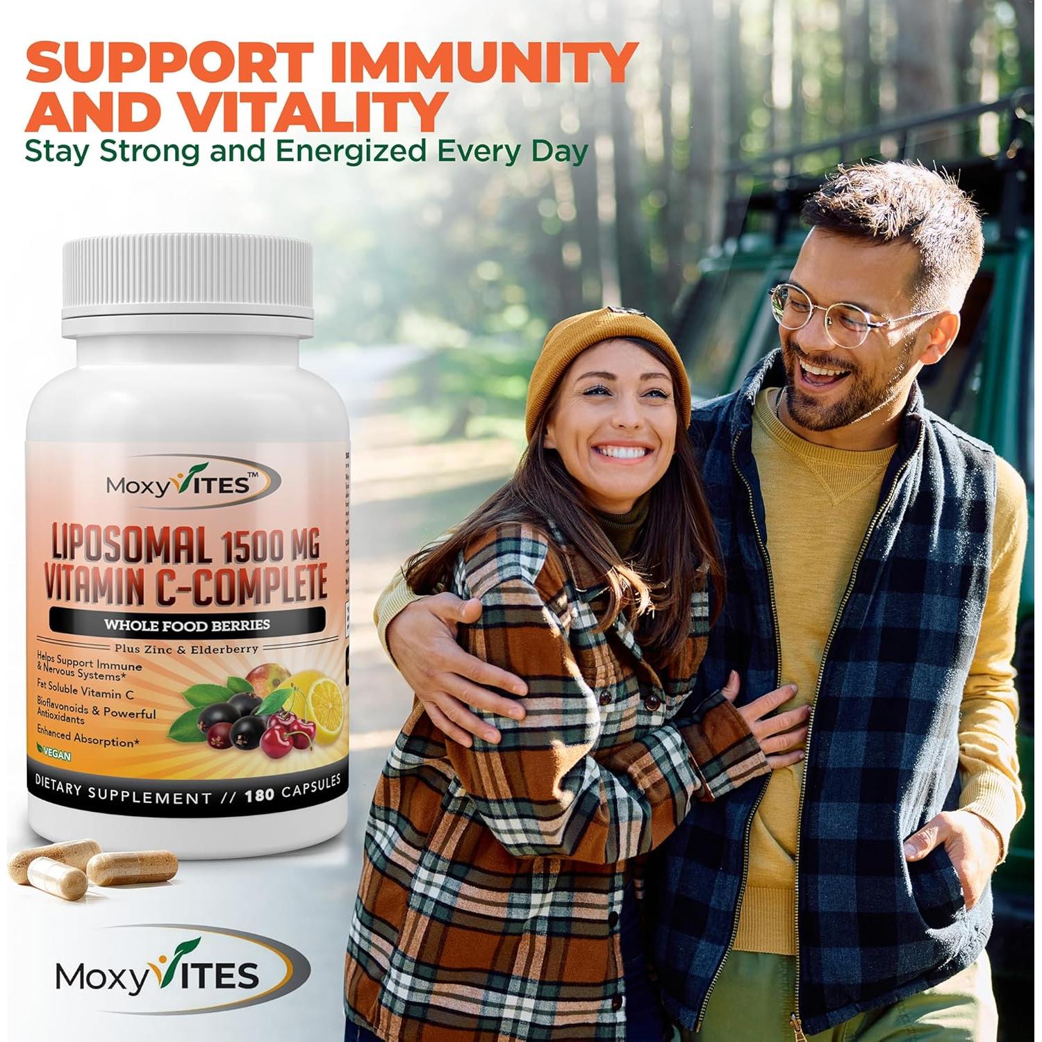 Cápsulas de Vitamina C Liposomal NutraFitz 1500mg 180 Unidades