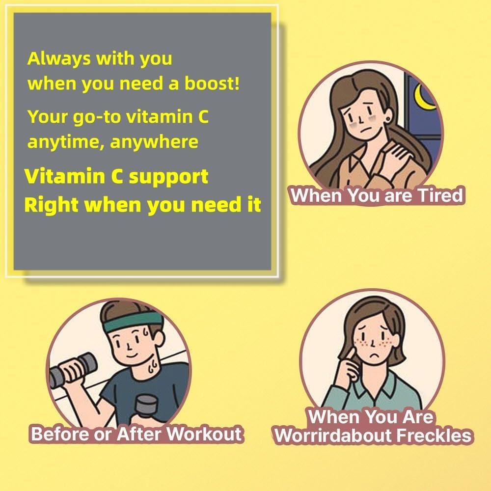 LEMONA Vitamina C 500mg en Polvo - 120 Paquetes - Energía y Inmunidad