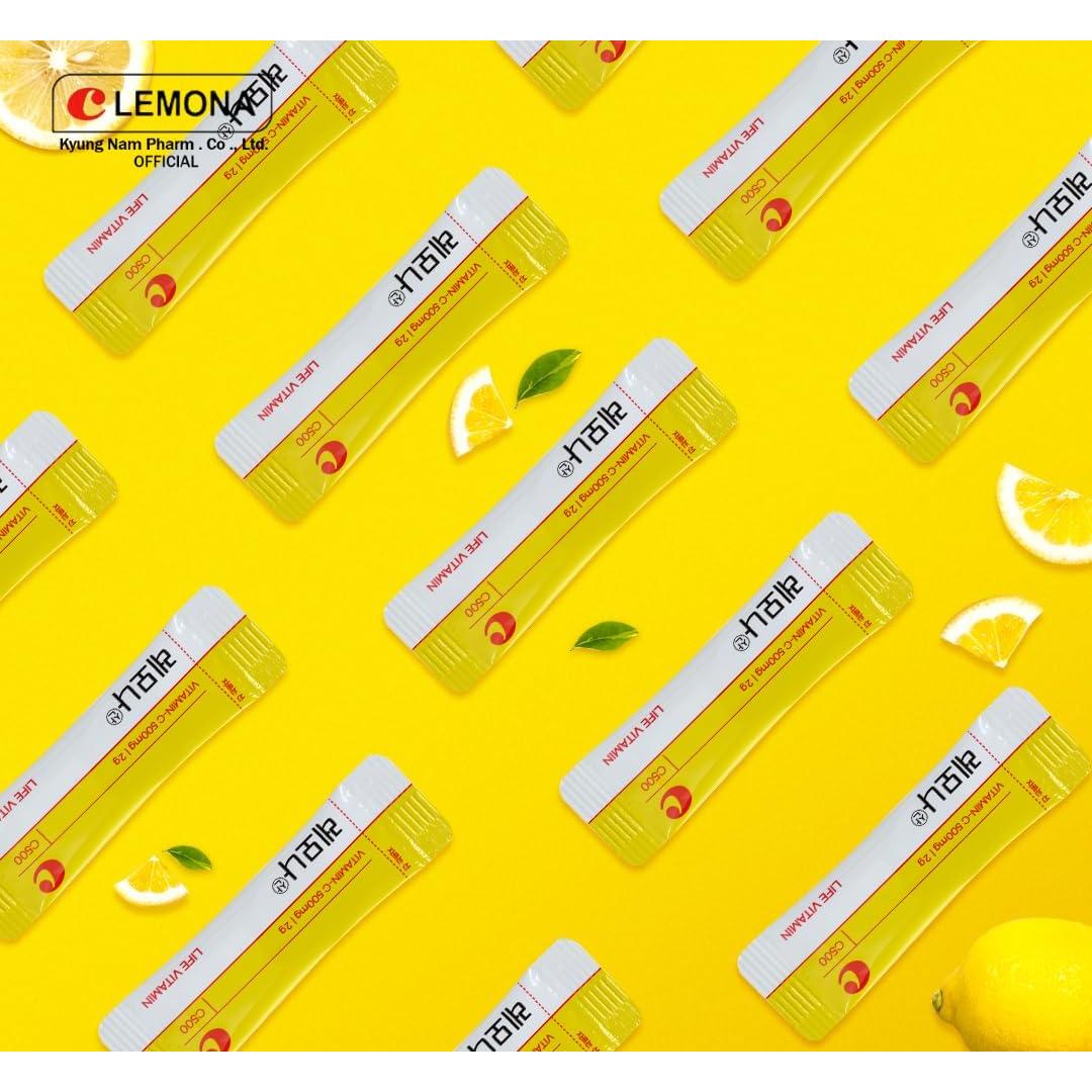 LEMONA Vitamina C 500mg en Polvo - 120 Paquetes - Energía y Inmunidad