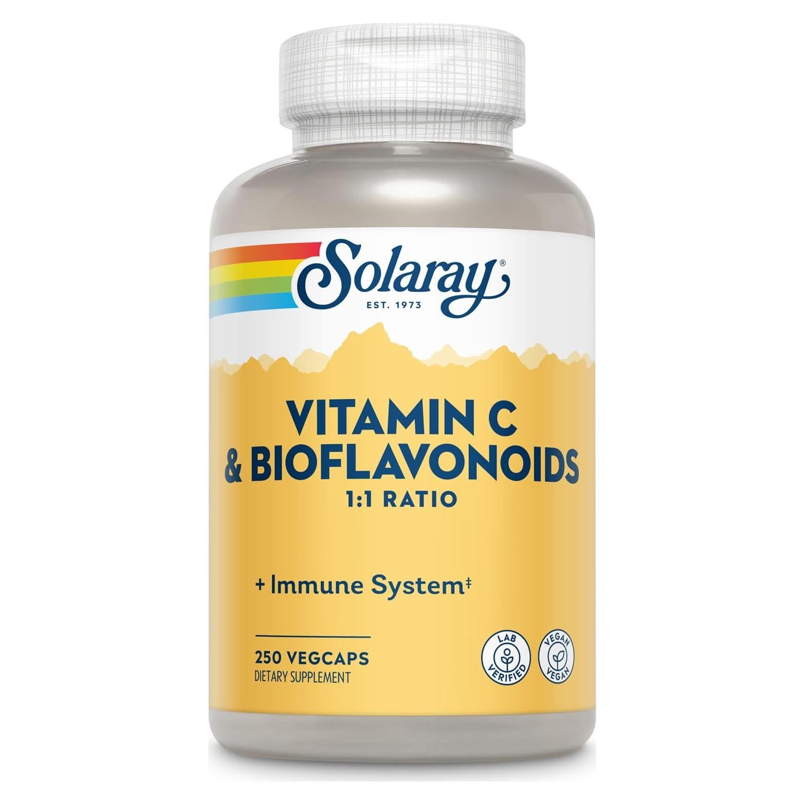 Vitamina C 500mg Solaray con Bioflavonoides 250 VegCaps
