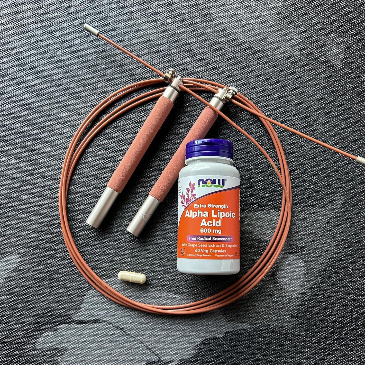 Ácido Alfa Lipoico 600 mg NOW Foods con Semilla de Uva y Bioperina