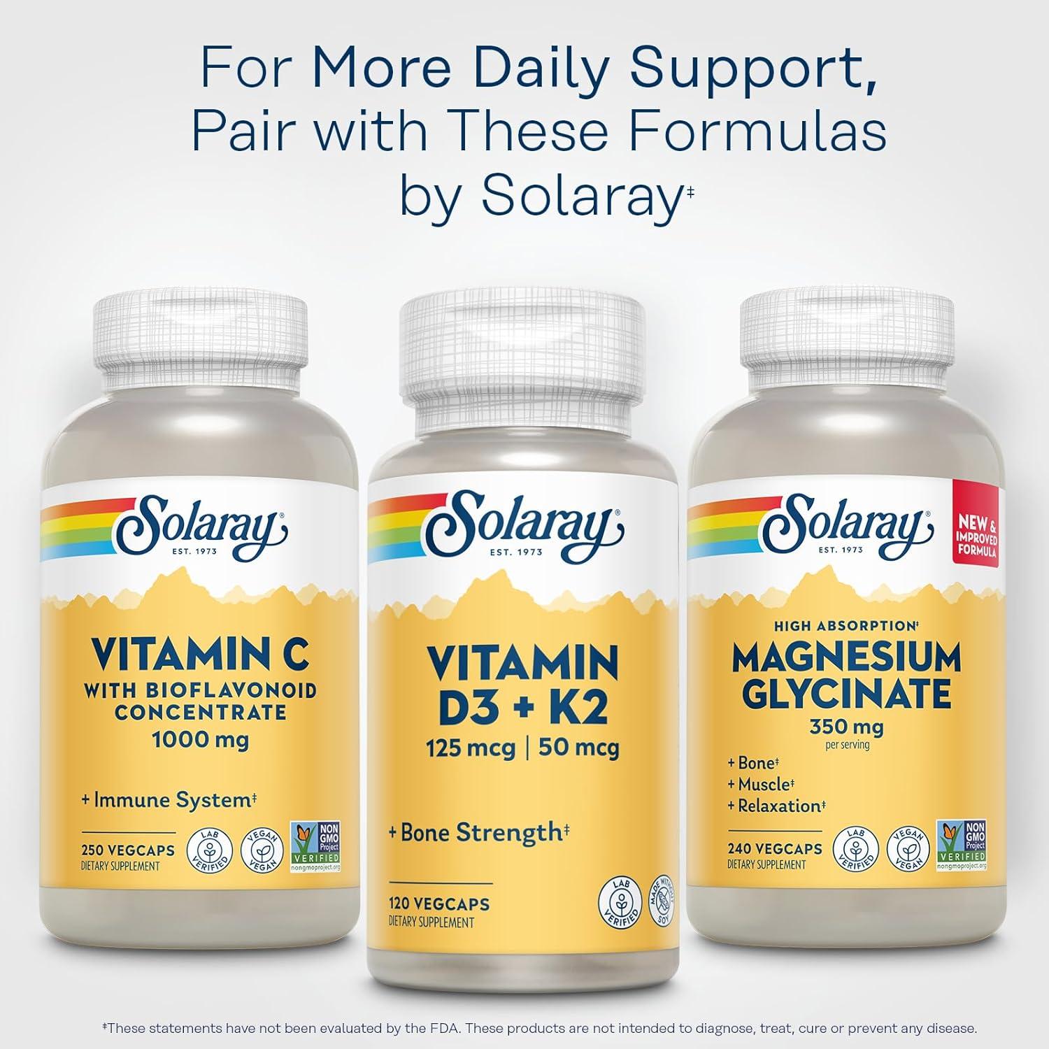Vitamina C 1000mg Solaray con Bioflavonoides - 250 Cápsulas