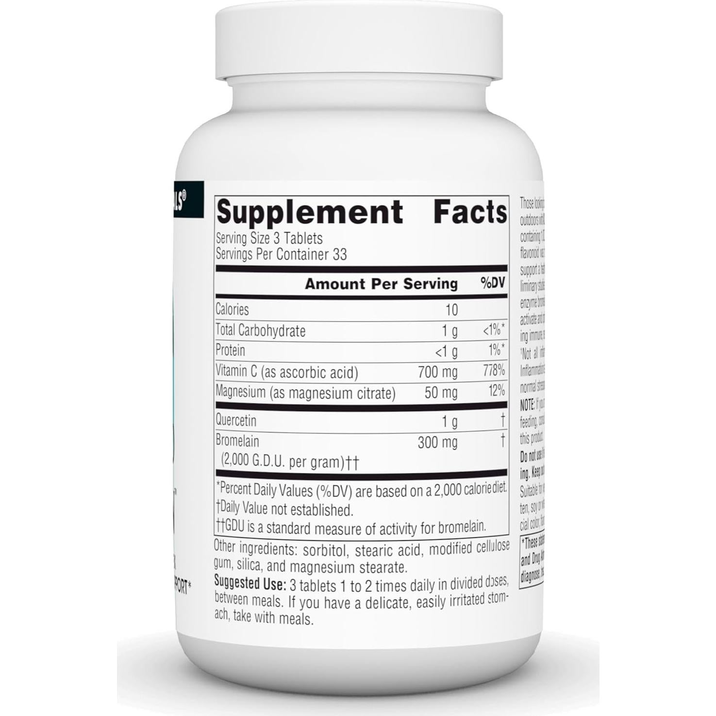 Suplemento Quercetina Activada Source Naturals 100 Tabletas