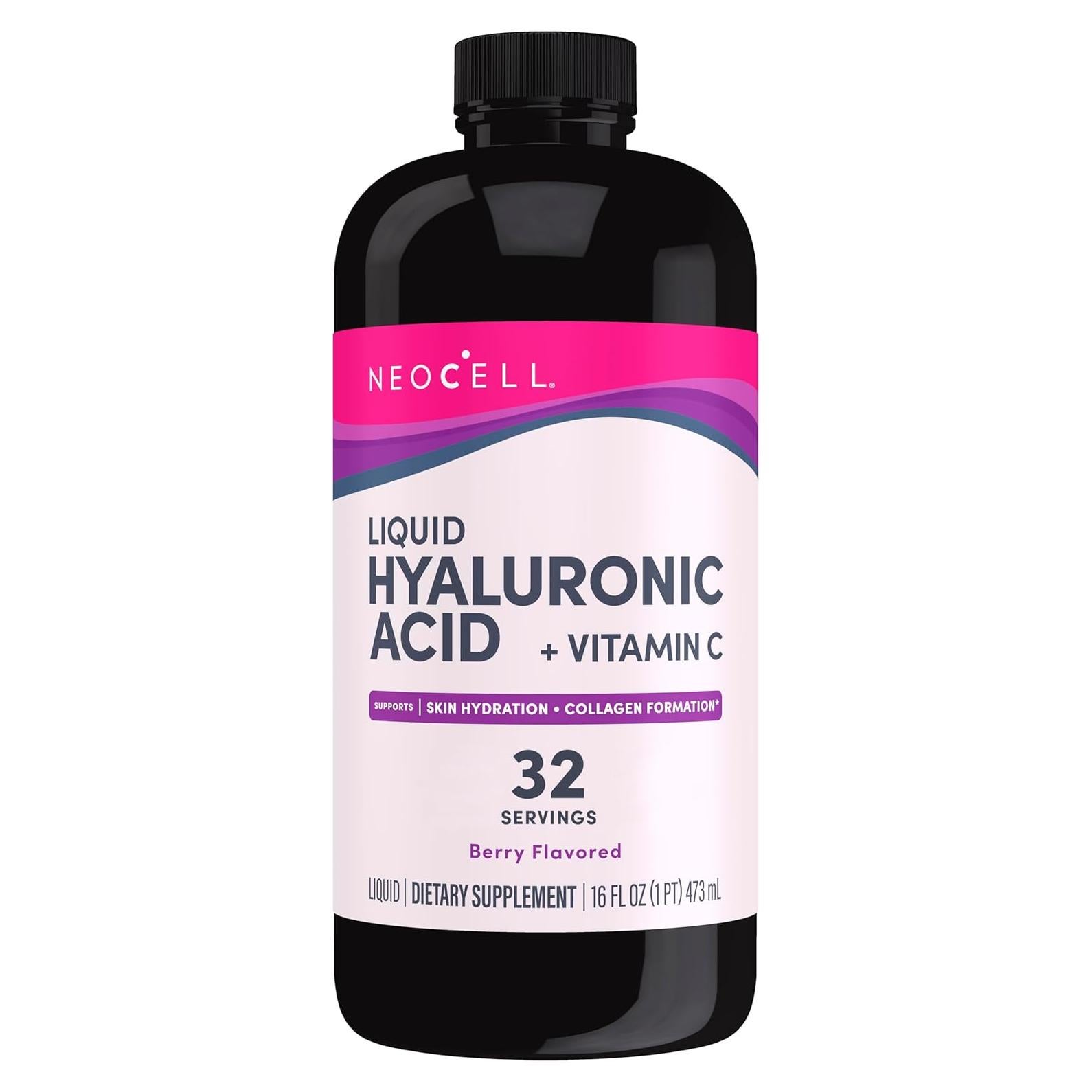 NeoCell Ácido Hialurónico Líquido 473 ml con Vitamina C y Baya