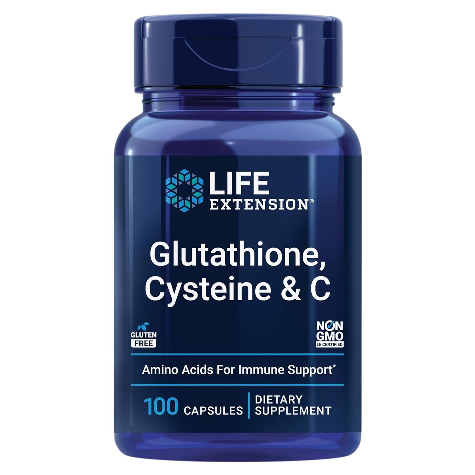 Suplemento de Glutati&oacute;n y Vitamina C Life Extension 100 c&aacute;psulas