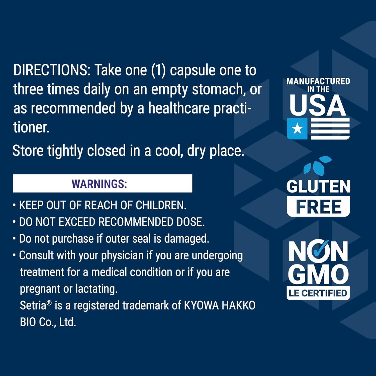 Suplemento de Glutati&oacute;n y Vitamina C Life Extension 100 c&aacute;psulas