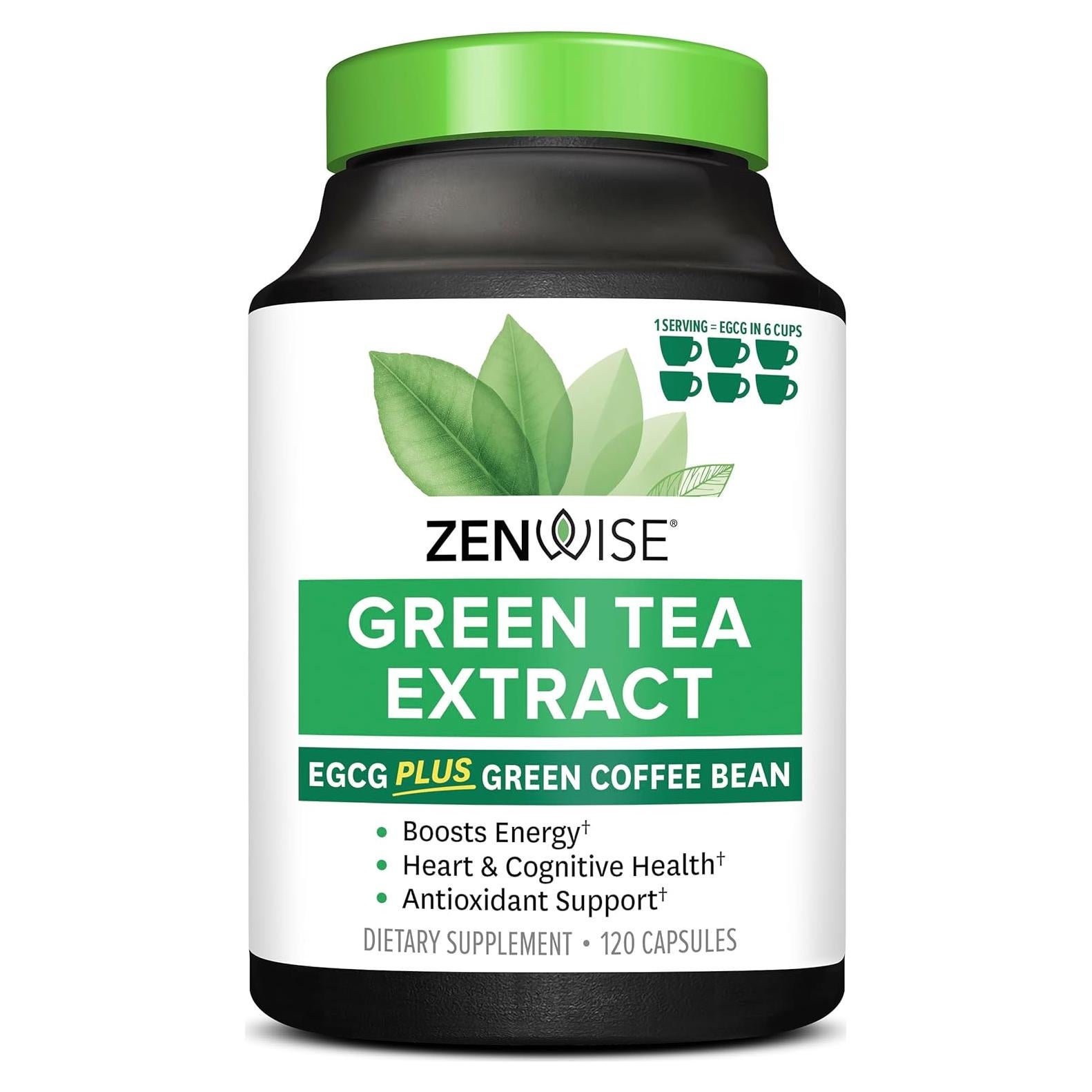 Extracto de Té Verde Zenwise Health 120 Cápsulas Veganas