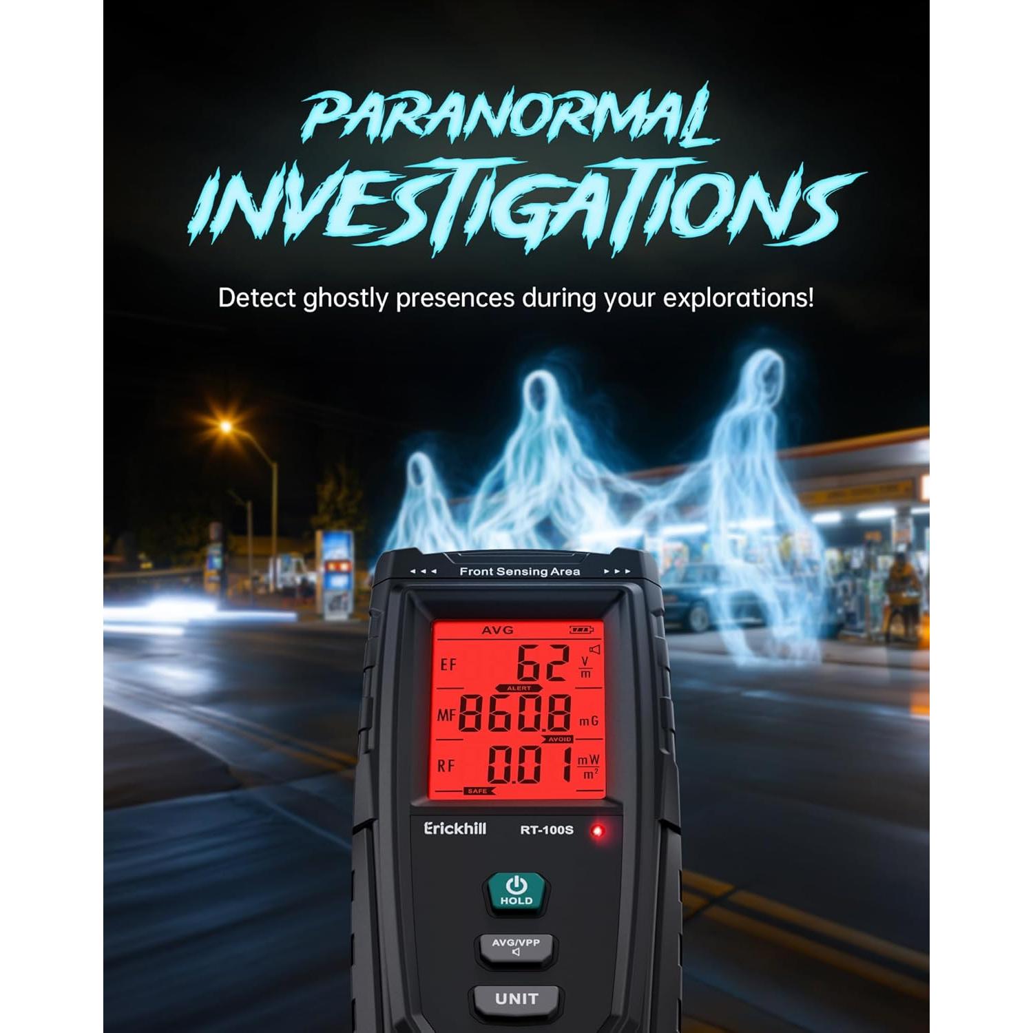 Detector EMF 3 en 1 ERICKHILL RT-100S Carga Tipo-C