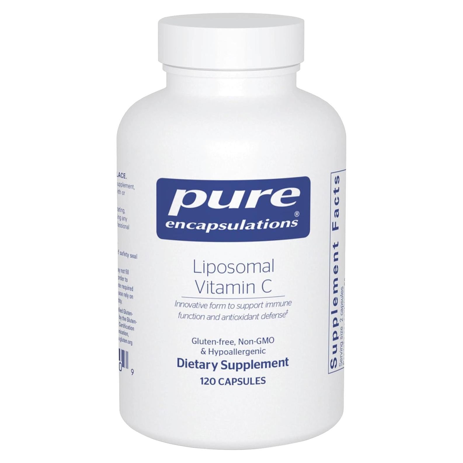 Vitamina C Liposomal Pure Encapsulations - 120 Cápsulas - Soporte Inmunológico
