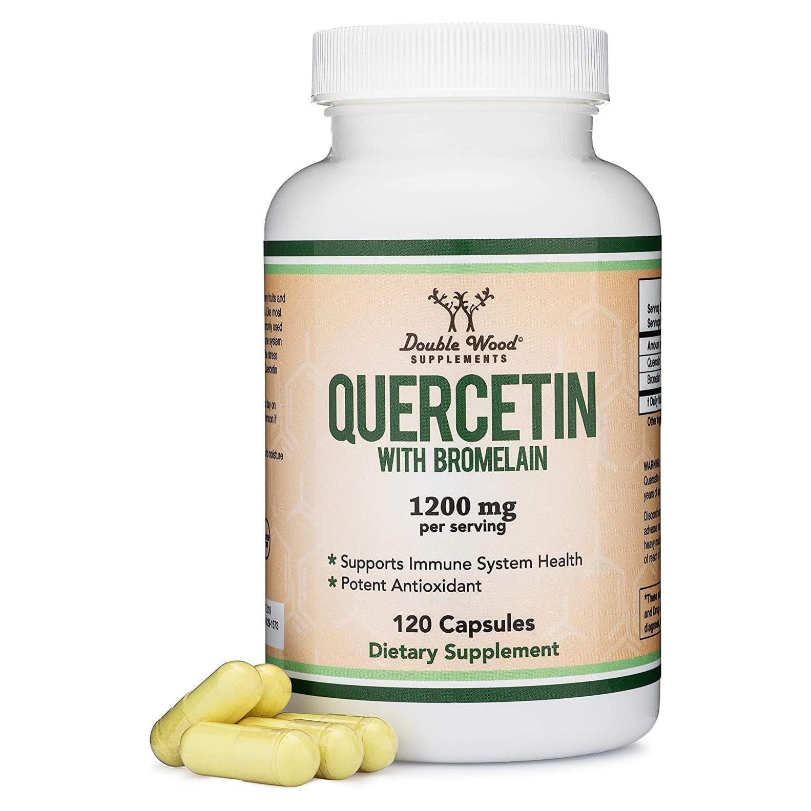 Quercetina con Bromelina 120 Cápsulas Double Wood 1200mg