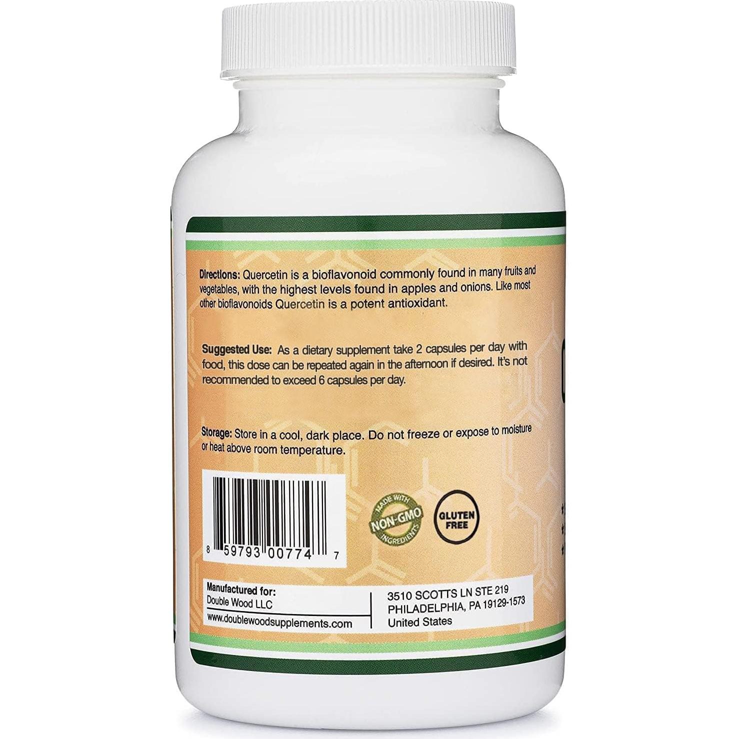 Quercetina con Bromelina 120 Cápsulas Double Wood 1200mg