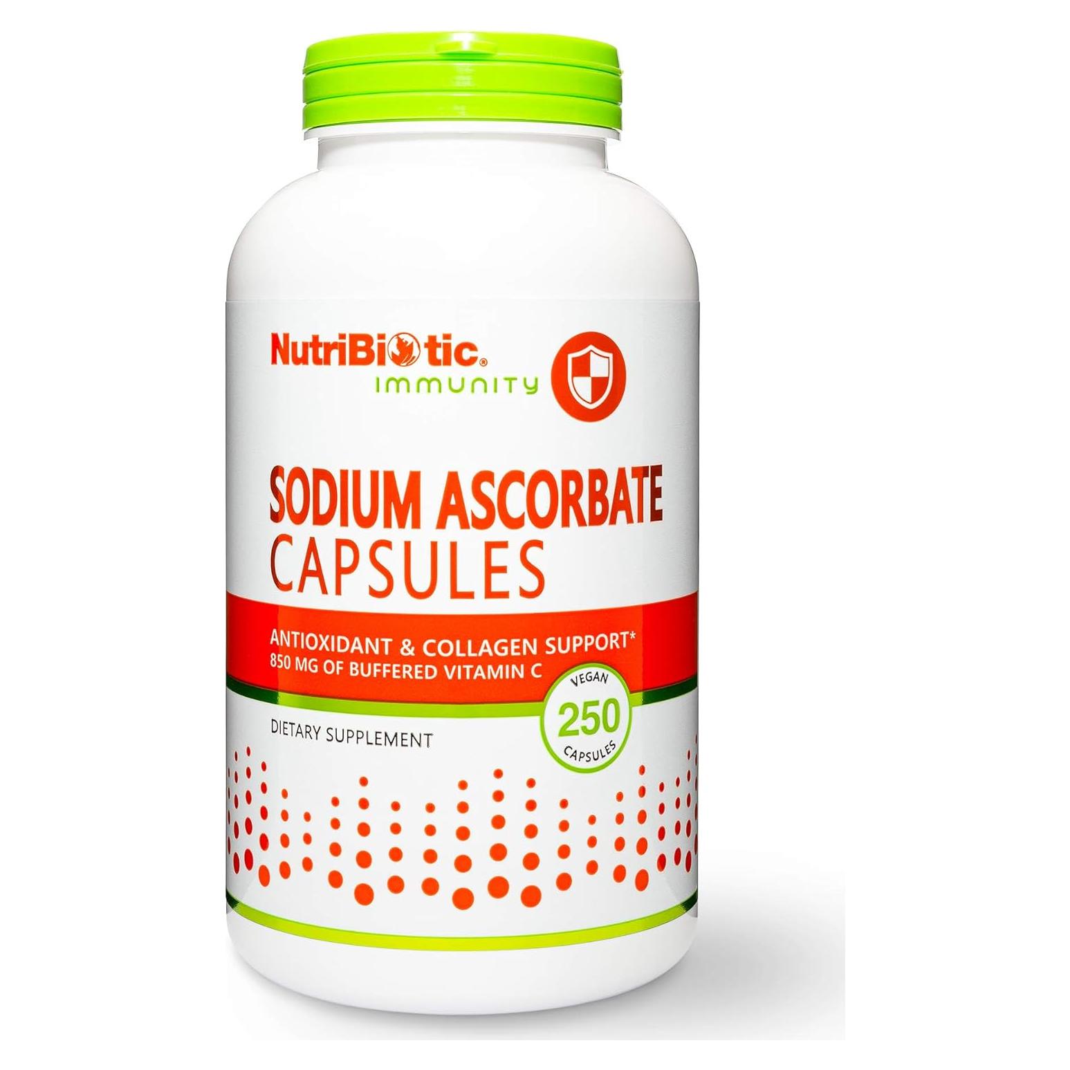 Cápsulas de Vitamina C Buffered NutriBiotic 250 Ct - Vegano