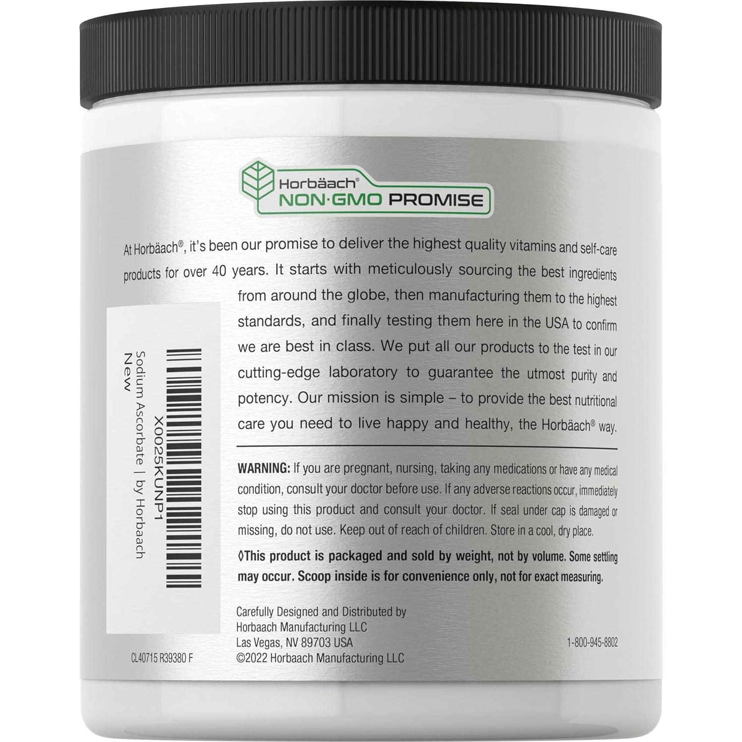 Polvo de Ascorbato de Sodio Horbaach | 453.6 g | Vitamina C Vegana