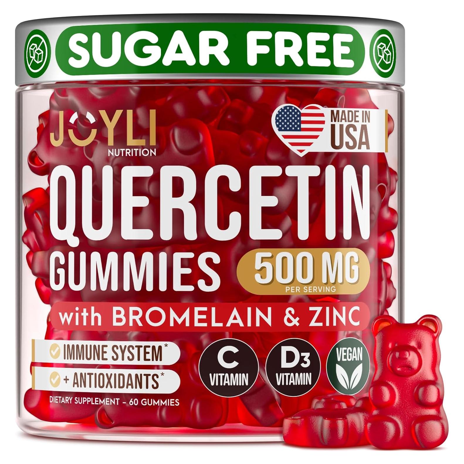 Gomitas de Quercetina JOYLI 500MG con Vitamina C y D3 - 60 Unidades