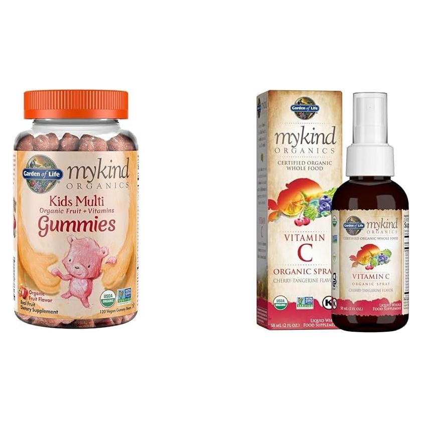 Gominolas Orgánicas de Fruta y Spray Vitamina C Jardín de Vida